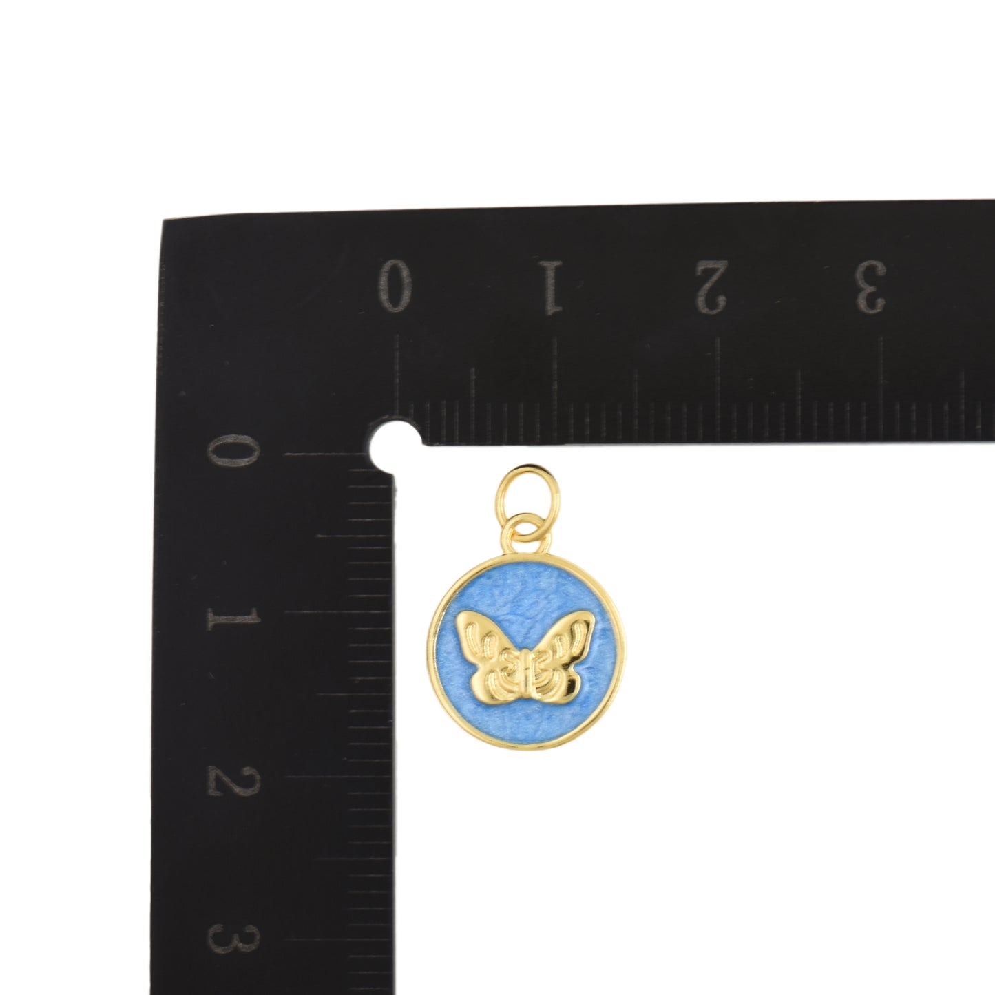Elegant Butterfly Medallion Pendant 12.4mm
