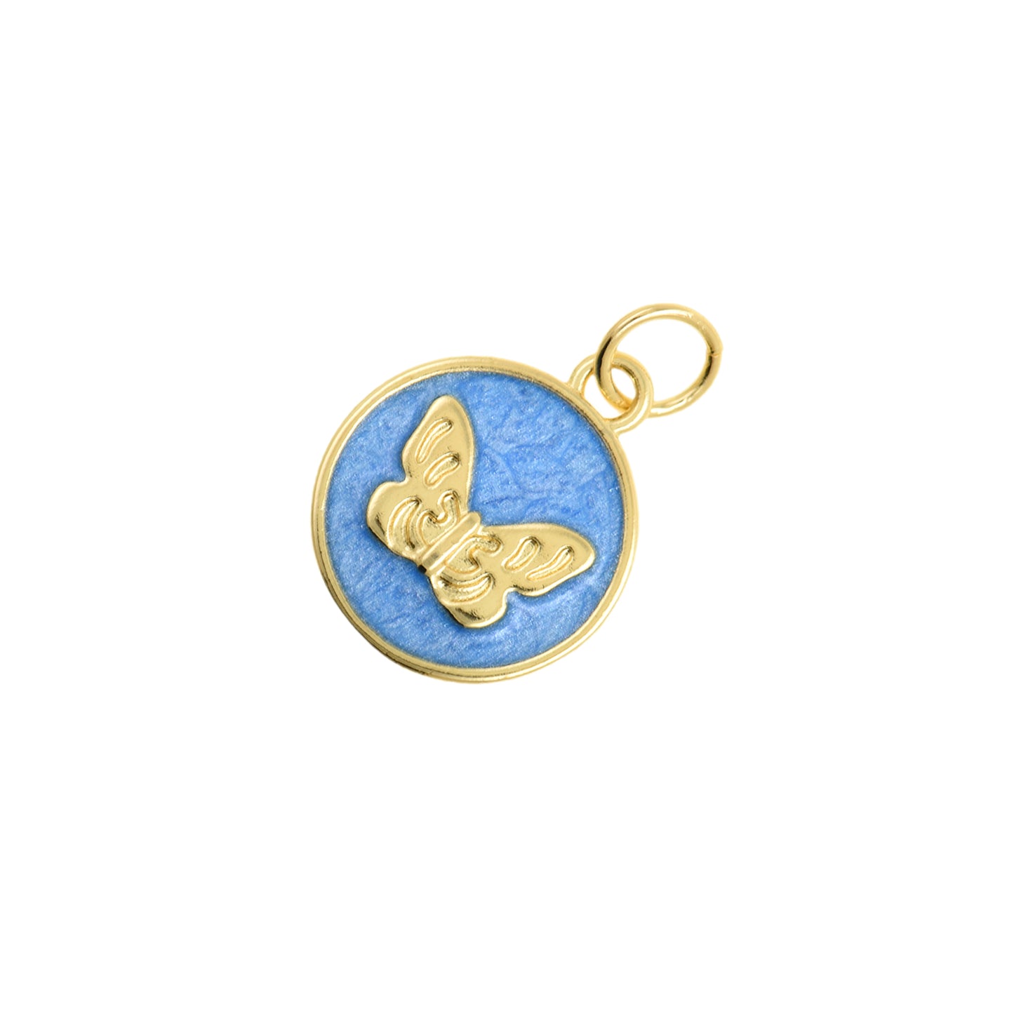 Elegant Butterfly Medallion Pendant 12.4mm