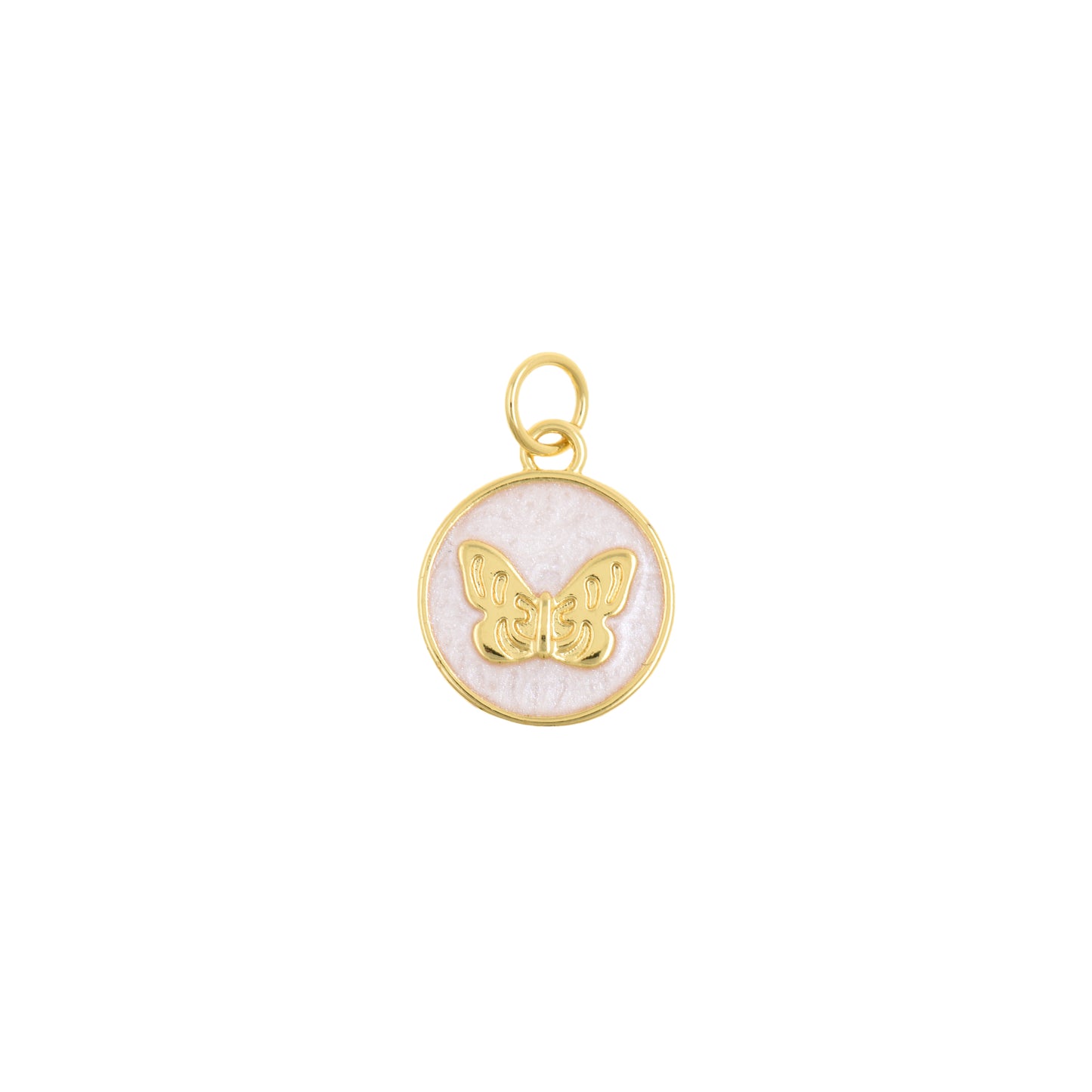 Elegant Butterfly Medallion Pendant 12.4mm