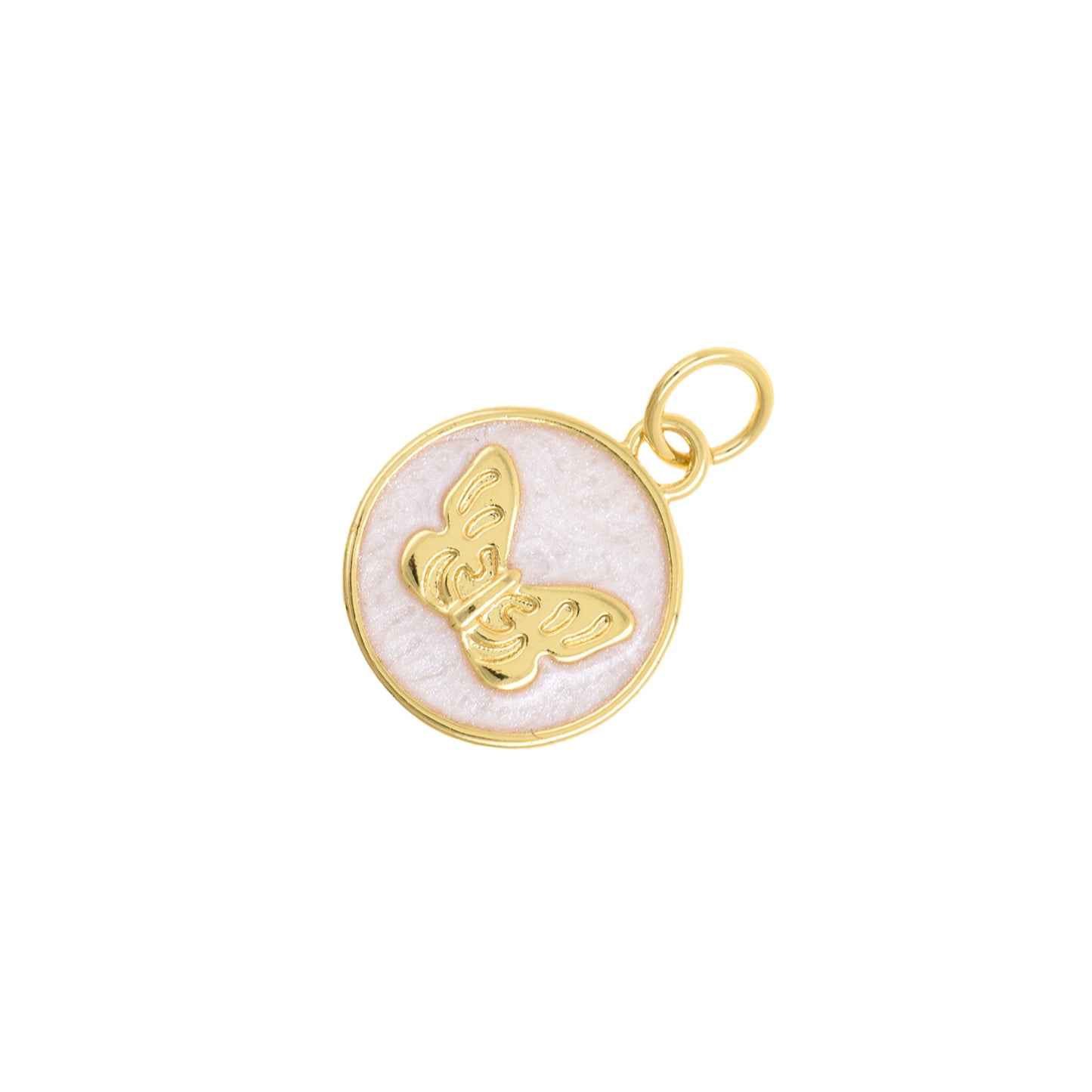 Elegant Butterfly Medallion Pendant 12.4mm