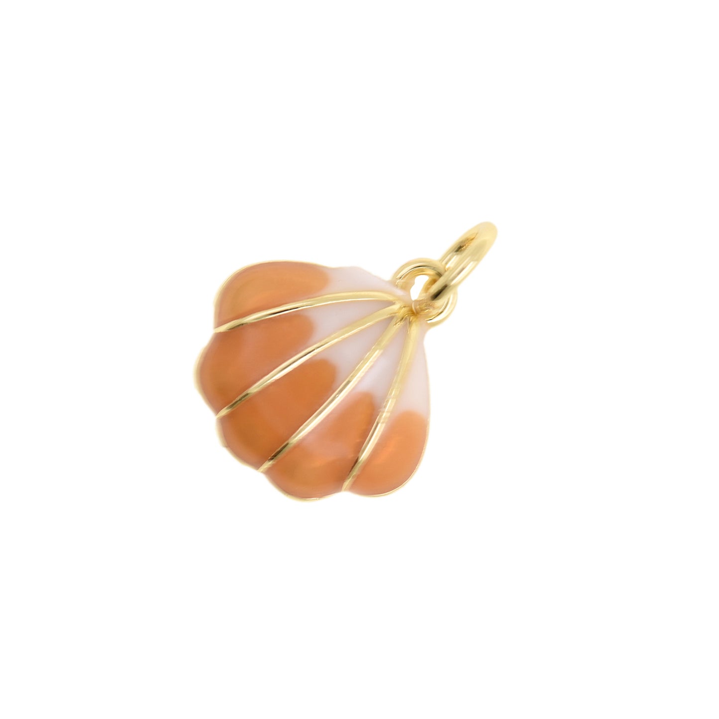 Elegant Blue Gradient Shell Charm Pendant 11.7x12.4mm