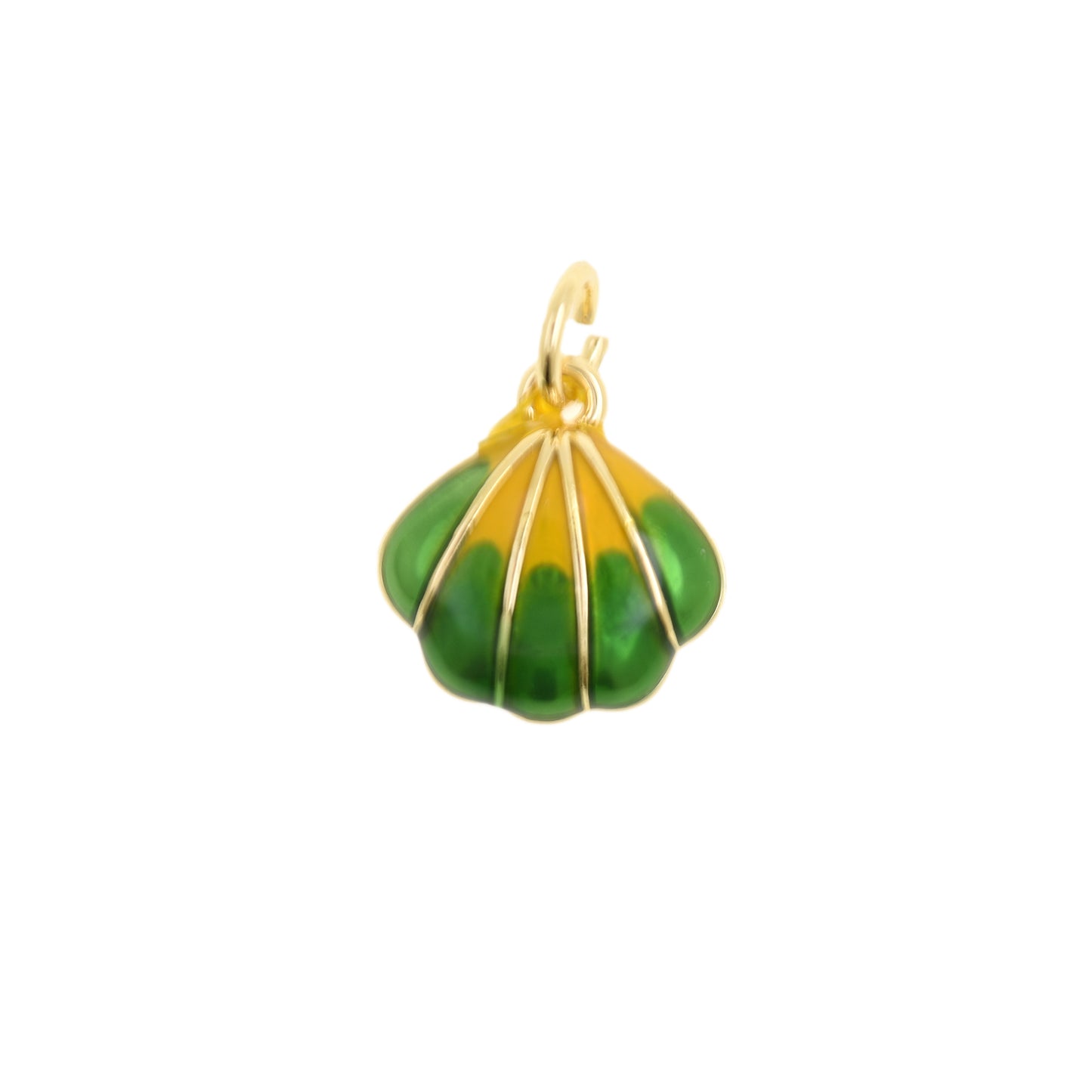 Elegant Blue Gradient Shell Charm Pendant 11.7x12.4mm