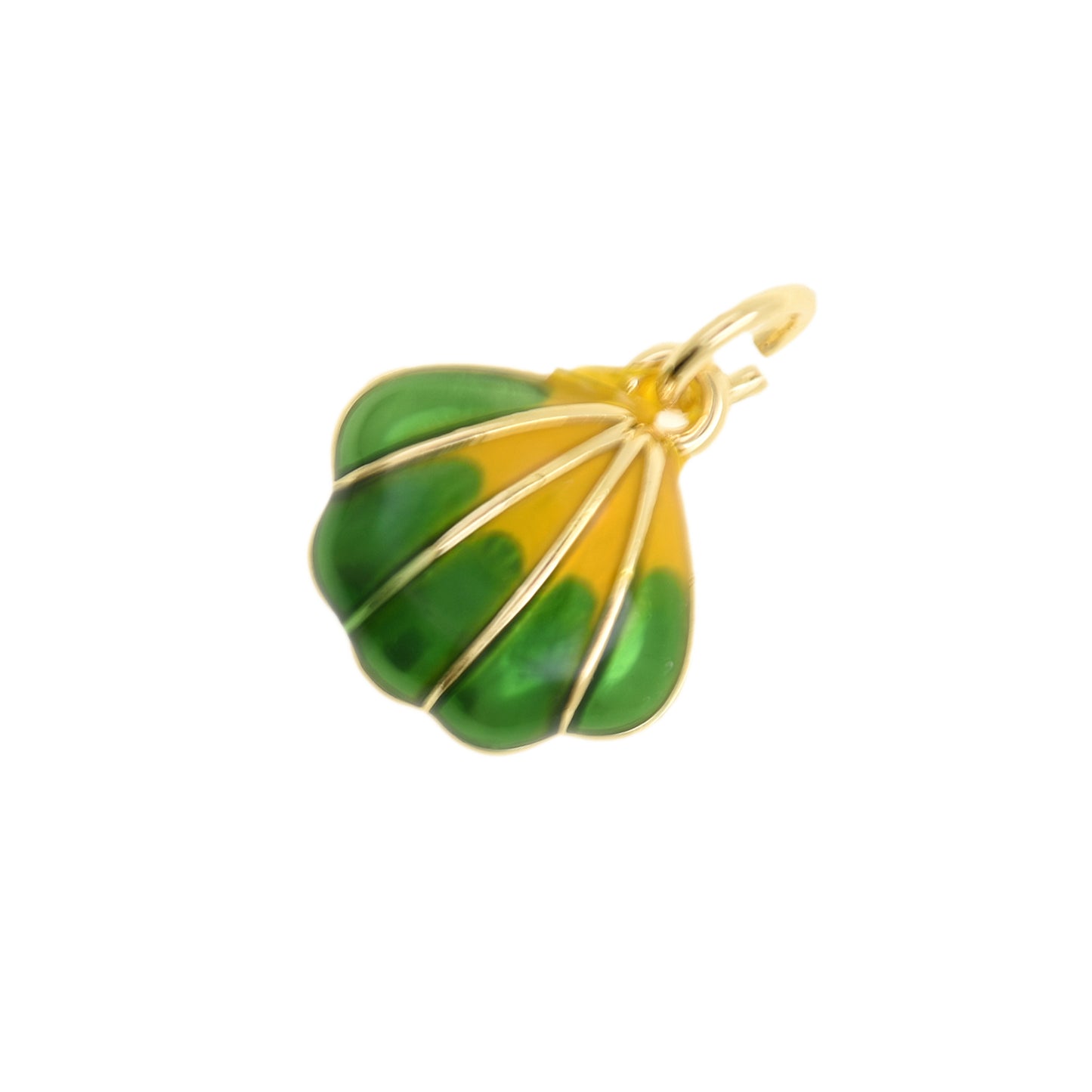 Elegant Blue Gradient Shell Charm Pendant 11.7x12.4mm