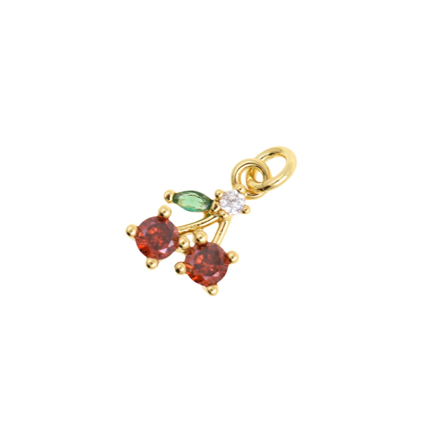 Sparkling Cherry Pendant in Vibrant Red 7.6x10.6mm