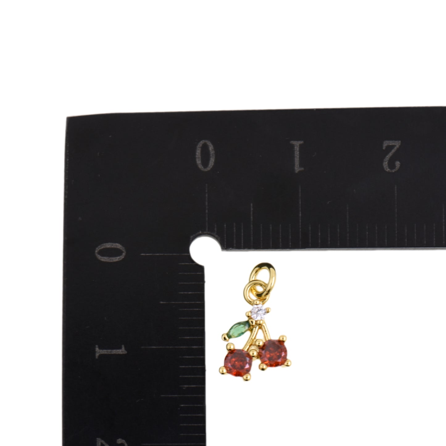 Sparkling Cherry Pendant in Vibrant Red 7.6x10.6mm