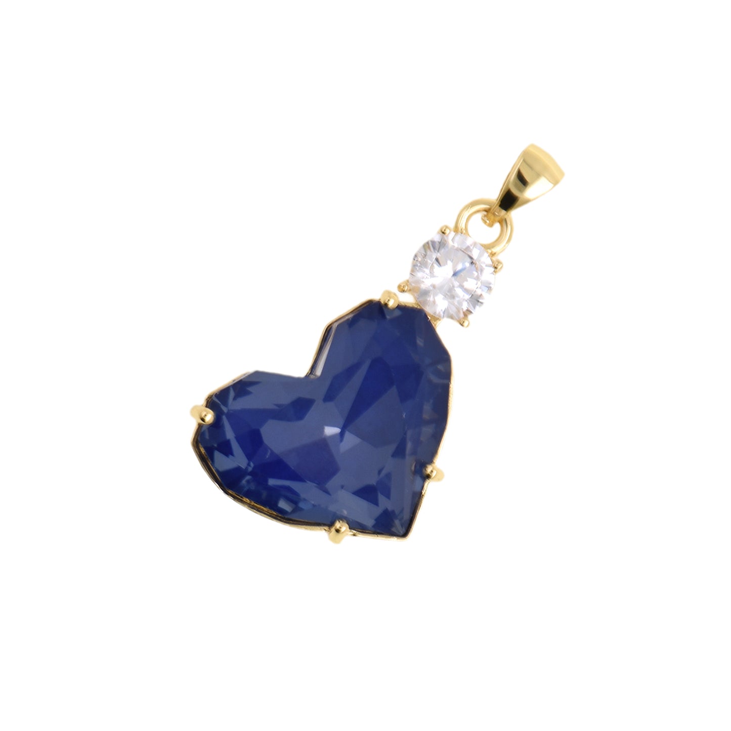 Luxurious Gold-Edged Red Heart Charm 15.7x27.8mm