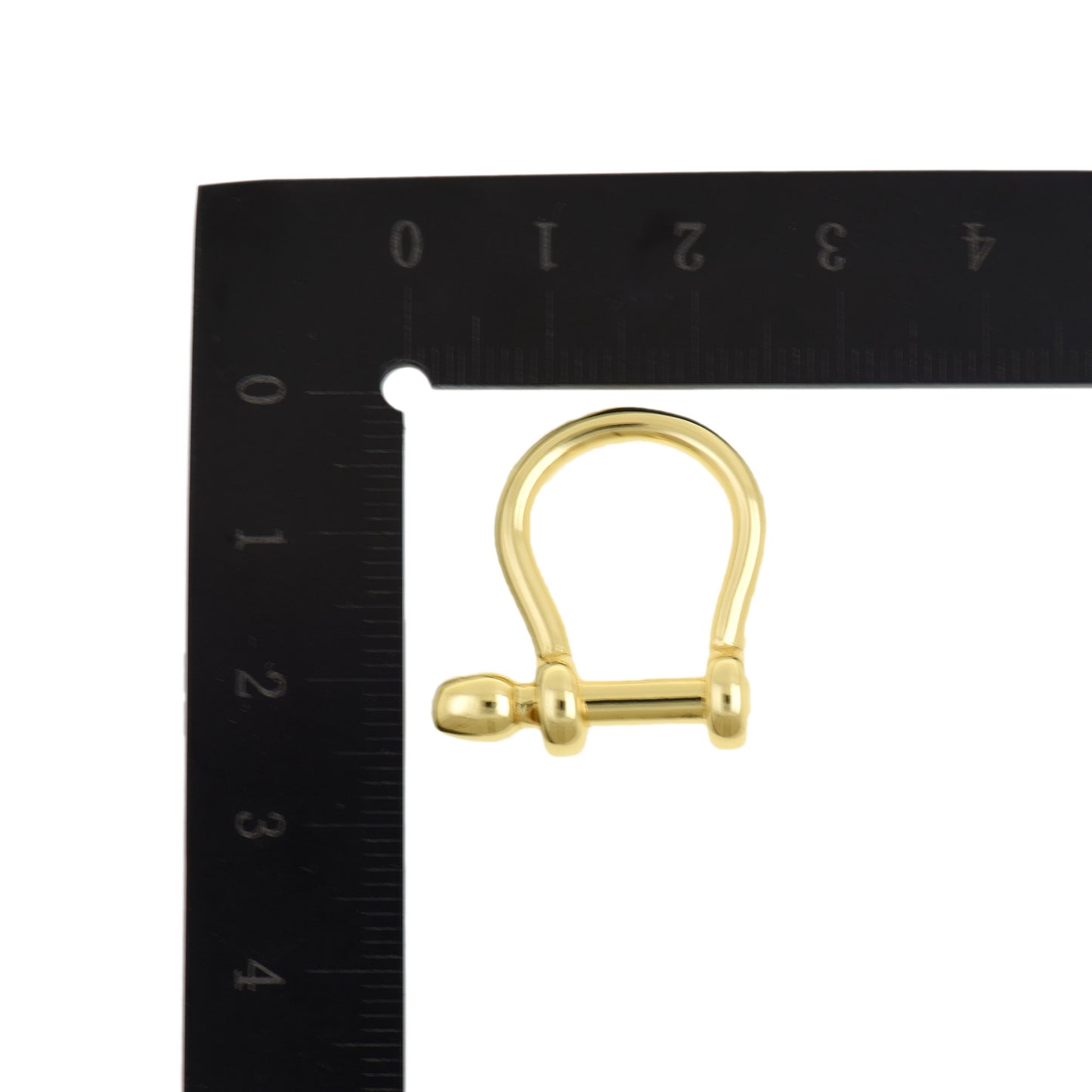 Gold U Shape Screw Clasp 24.6x24.3mm