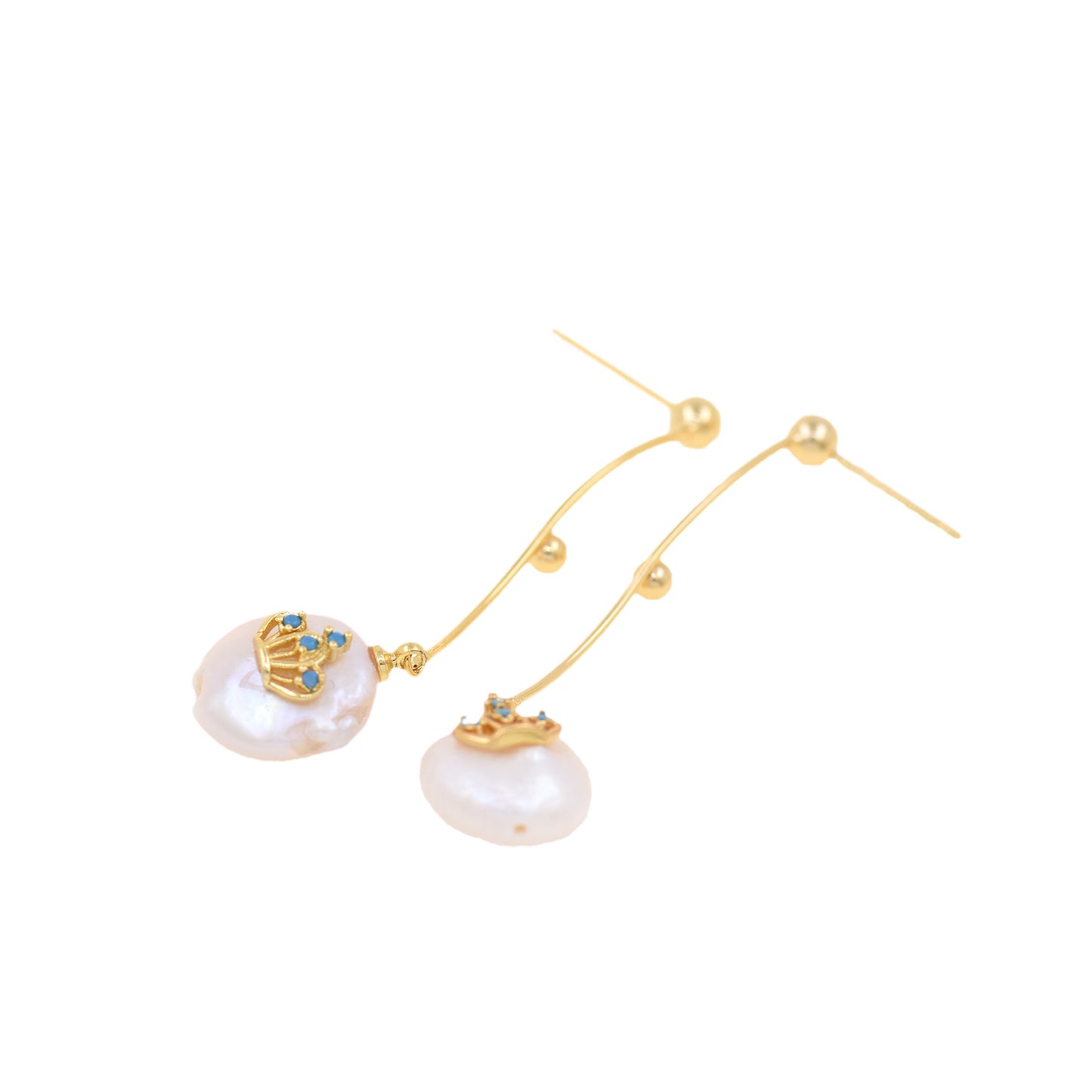 Natural mother-of-pearl earrings, Handmade Pearl Earrings 54.5x12mm