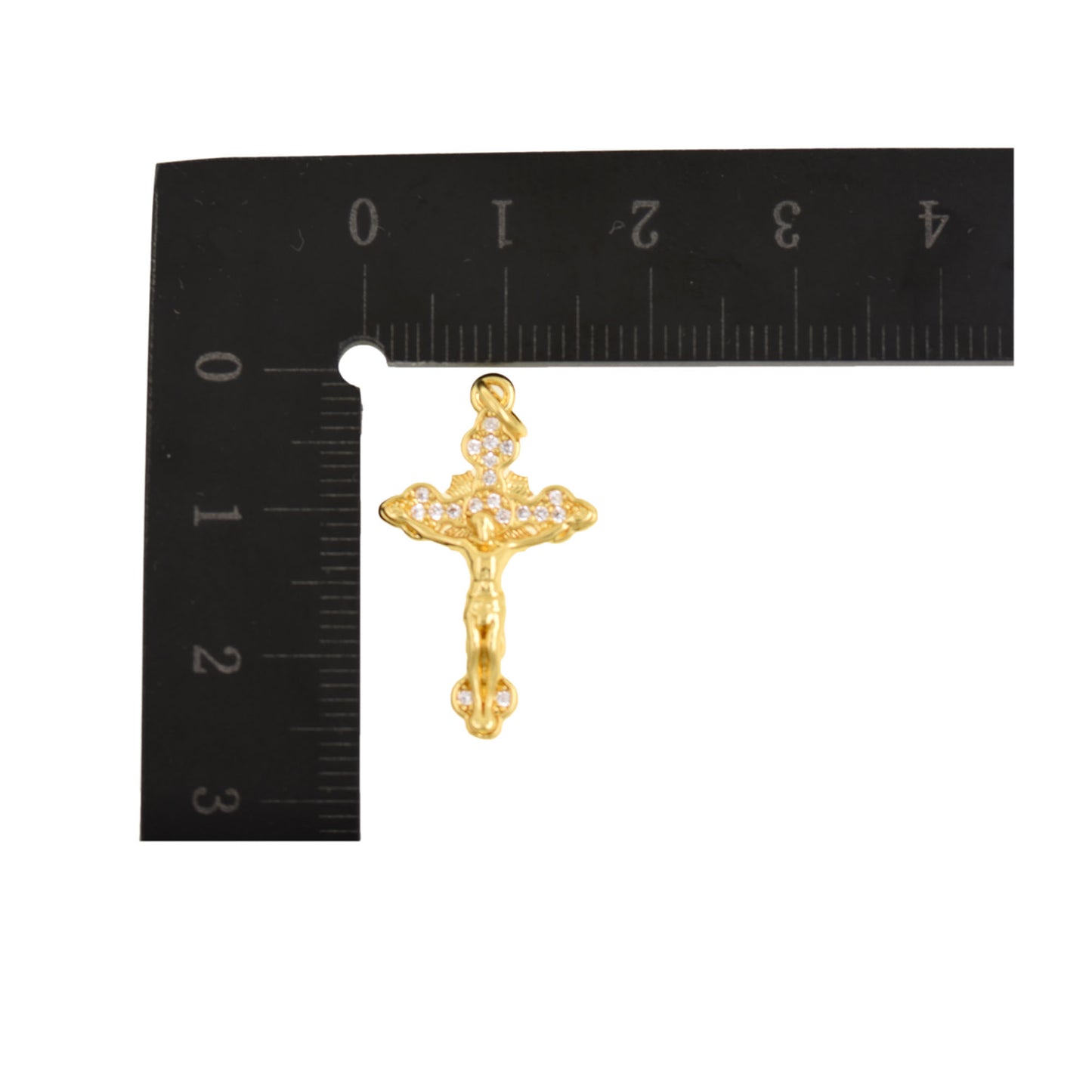 Majestic Gold-Plated Crucifix Pendant 15.2x25.7mm