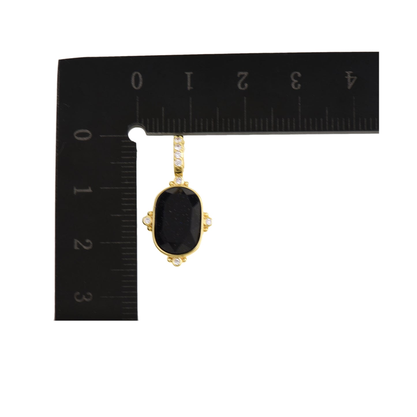 Mysterious Gold Oval Pendant 13x24.3mm