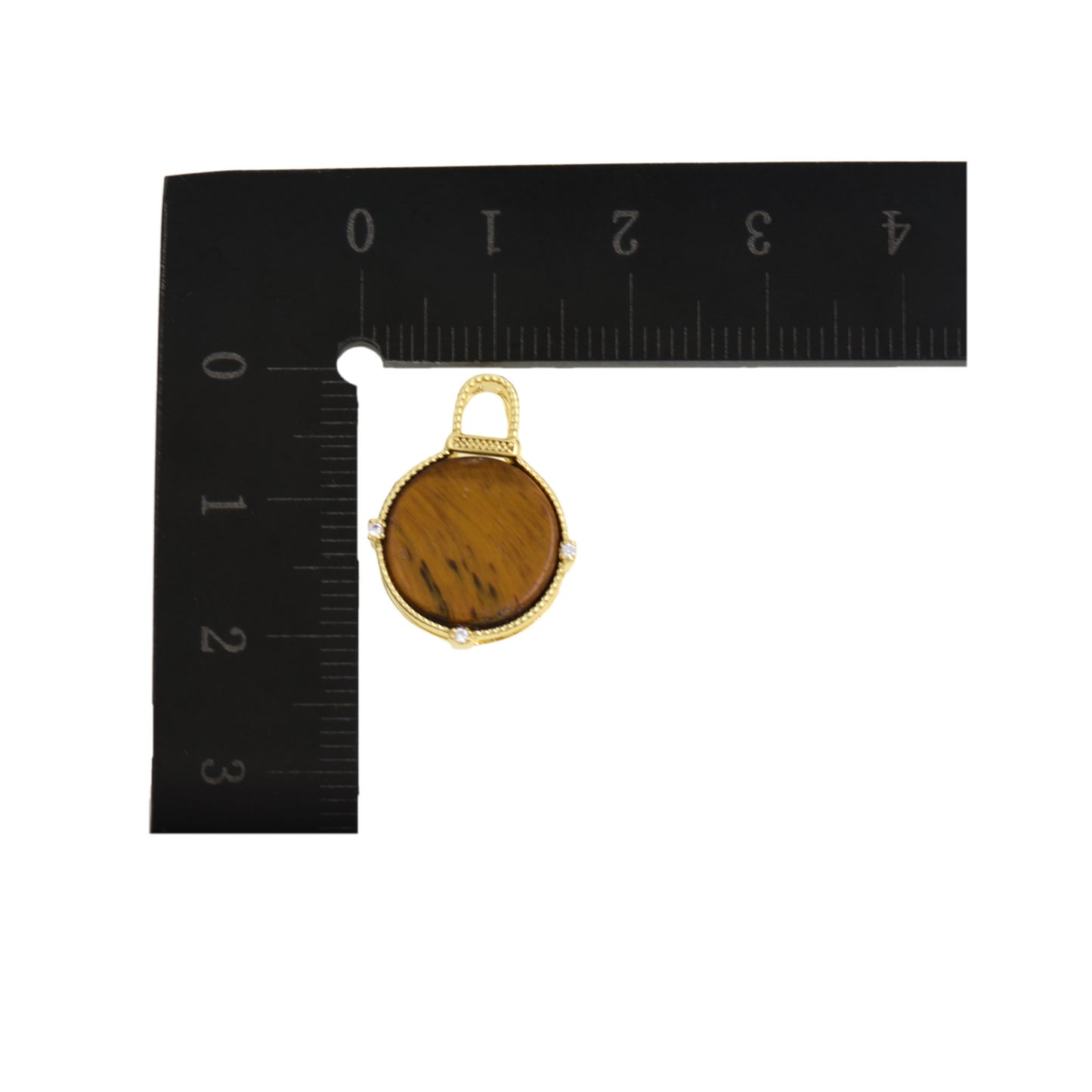 Vibrant Gold-Plated Circle Pendant 15.7x20.2mm