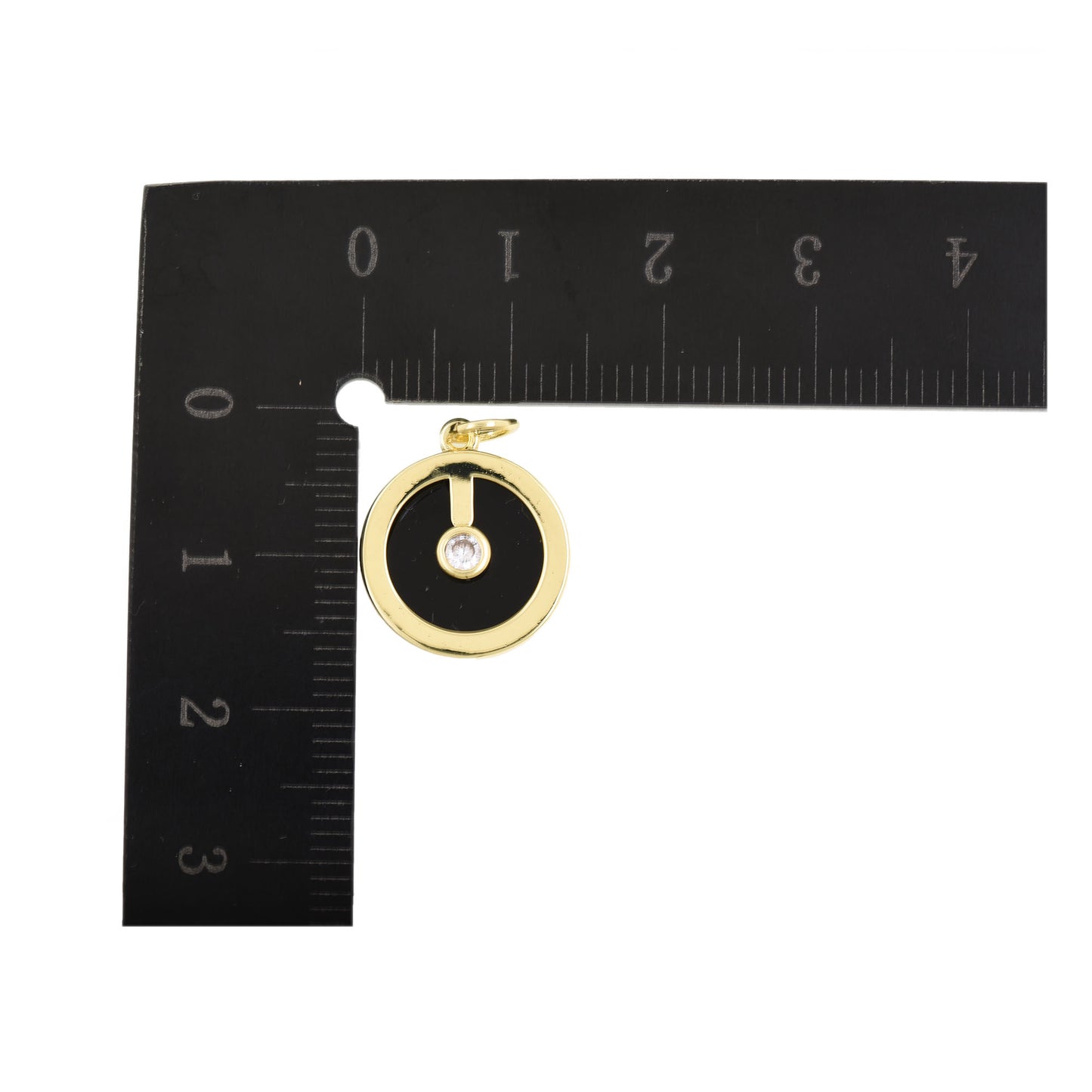 Mysterious Gold Disc Pendant 14.2mm