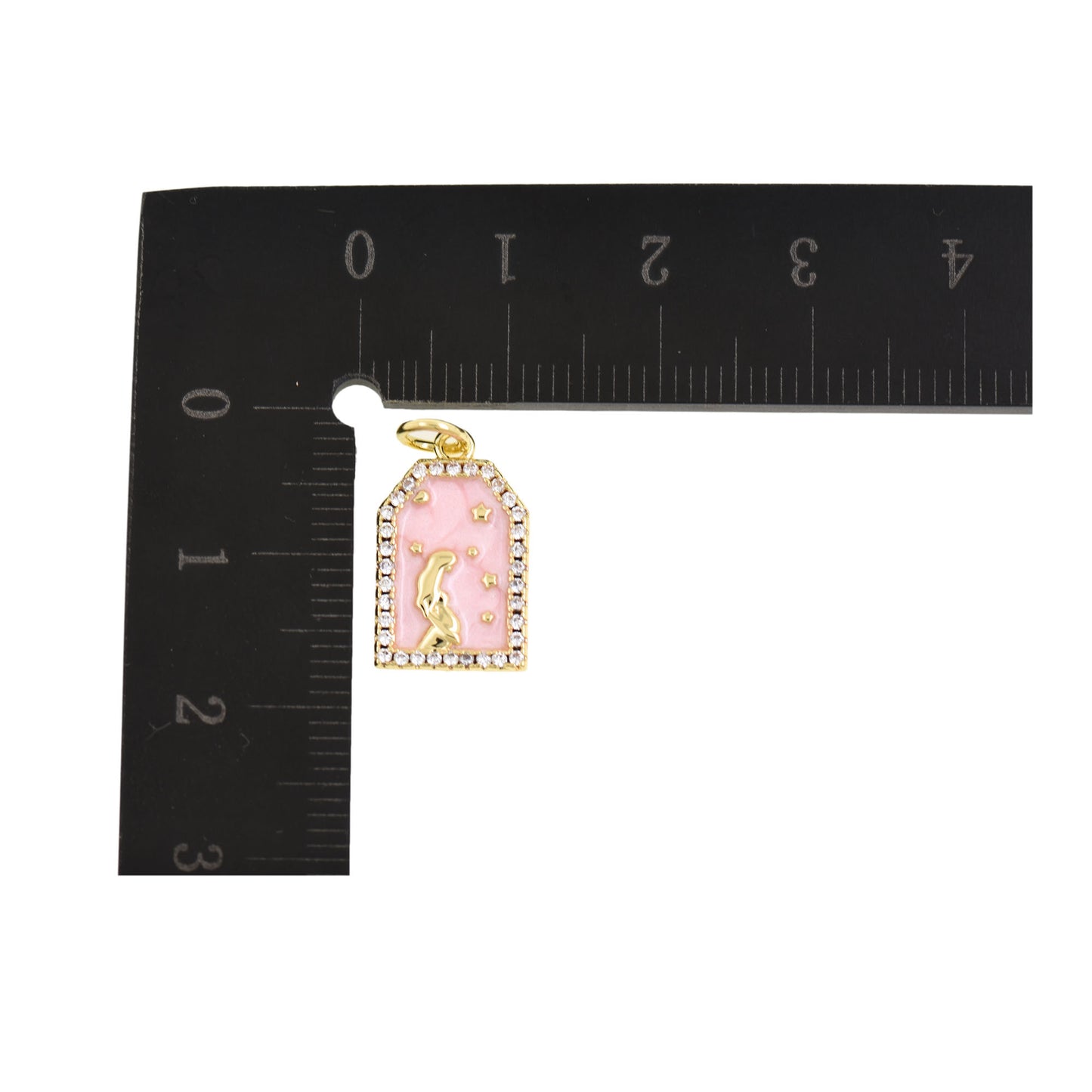 Gentle Gold-Plated Prayer Pendant 10.2x16.3mm