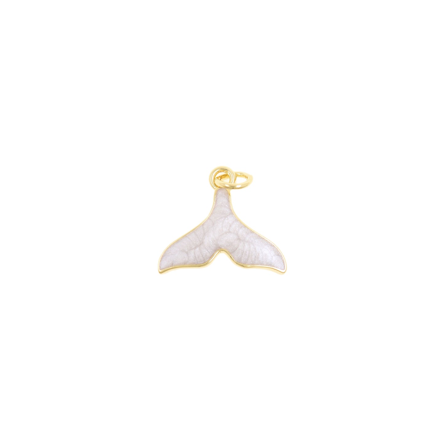 Luminous Gold-Plated Whale Tail Pendant 14x16.6mm