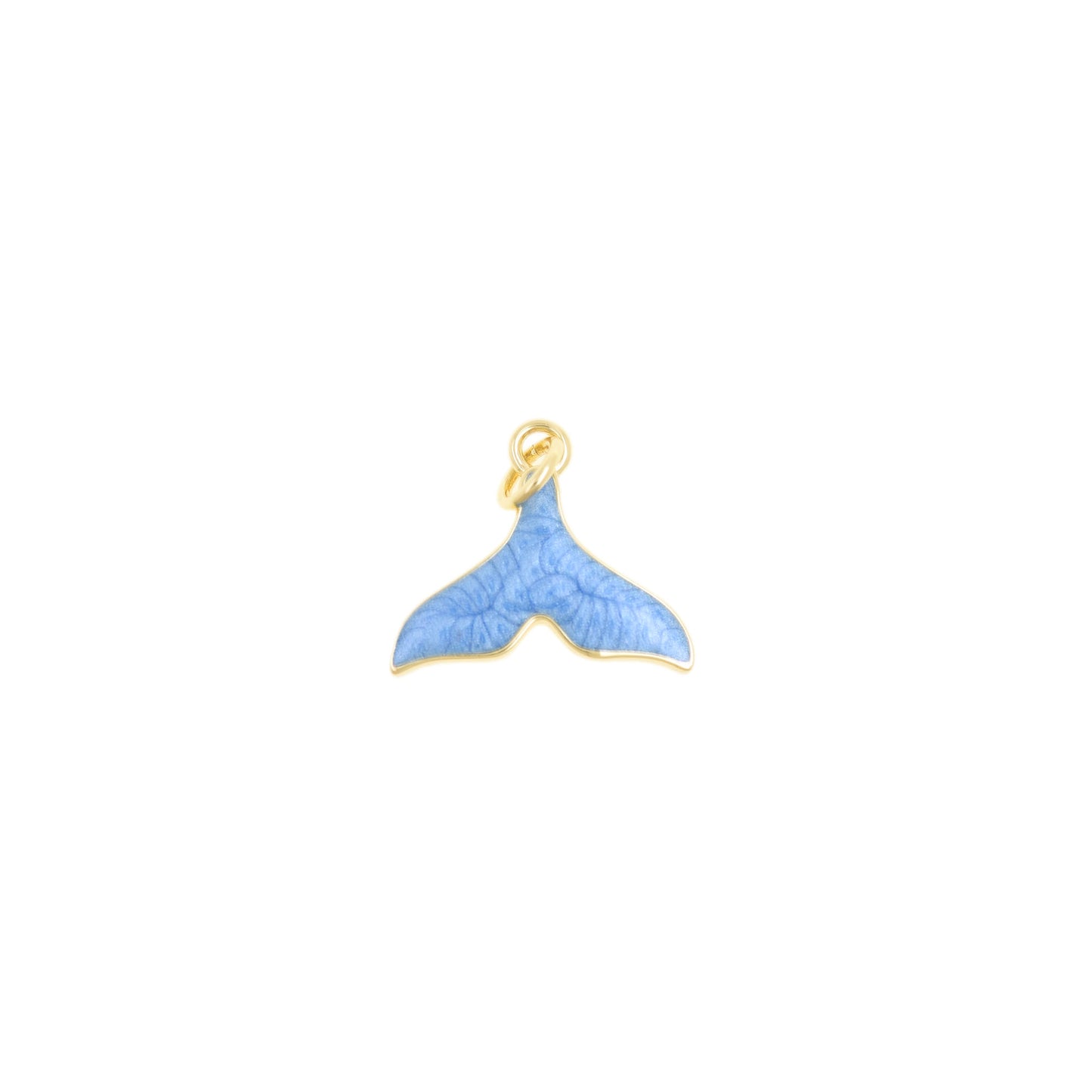 Luminous Gold-Plated Whale Tail Pendant 14x16.6mm