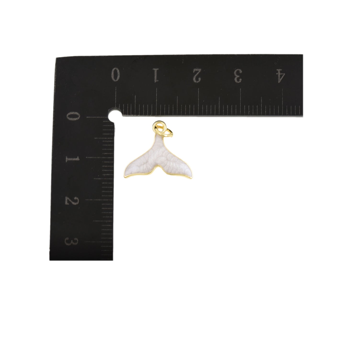 Luminous Gold-Plated Whale Tail Pendant 14x16.6mm