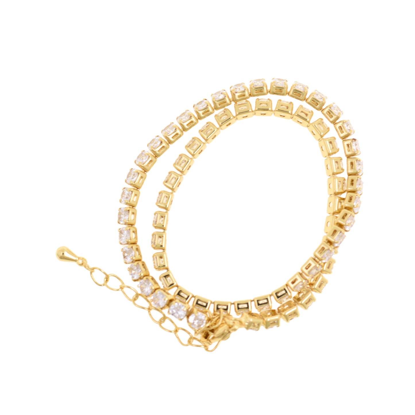 Exquisite Golden Brilliance Trinket Bracelet 3x25+5mm