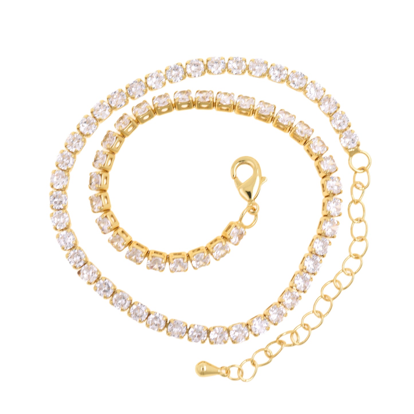 Exquisite Golden Brilliance Trinket Bracelet 3x25+5mm