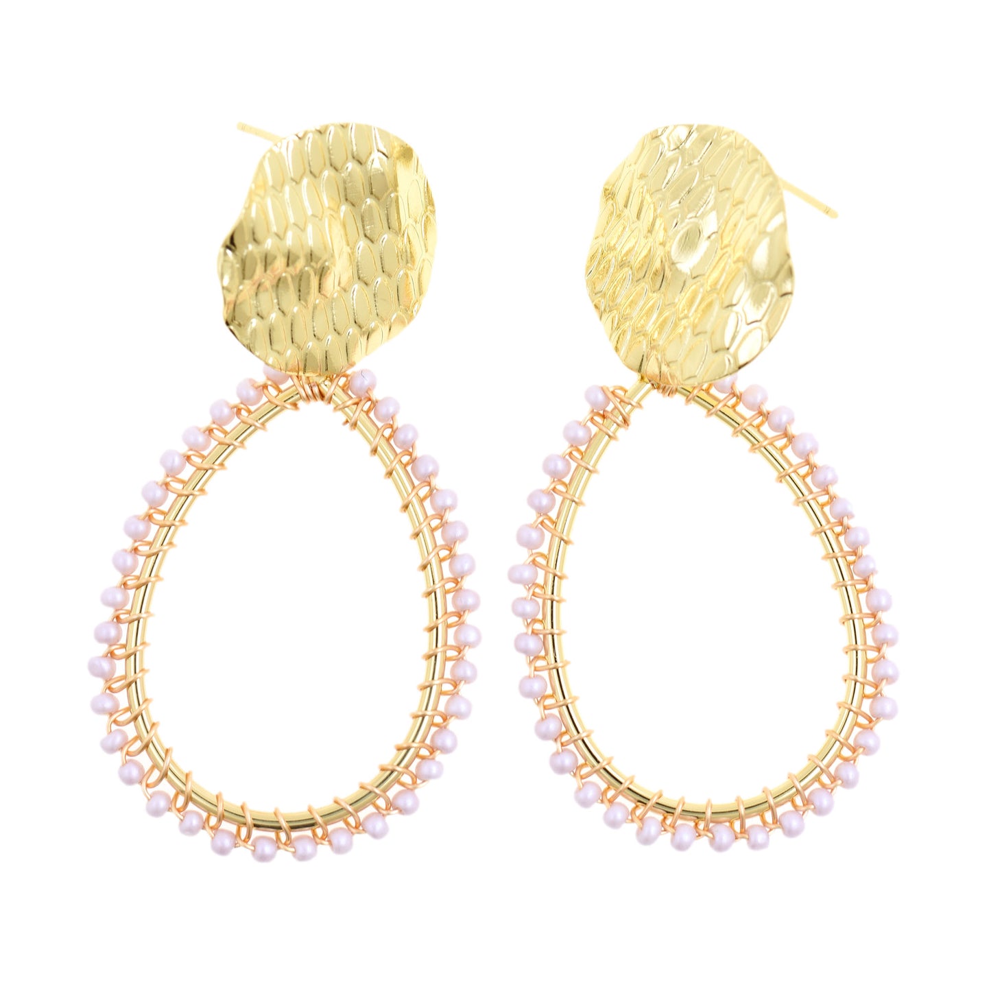 Exquisite Gold Serpent Stud Earrings 29.8x57.4mm