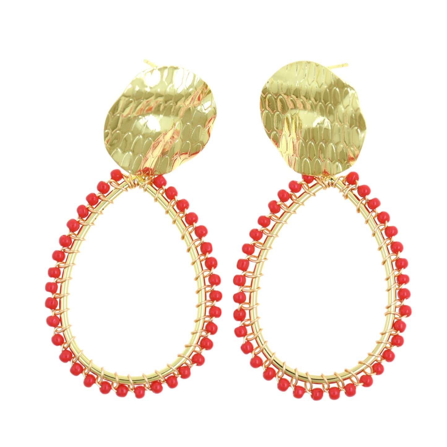 Exquisite Gold Serpent Stud Earrings 29.8x57.4mm