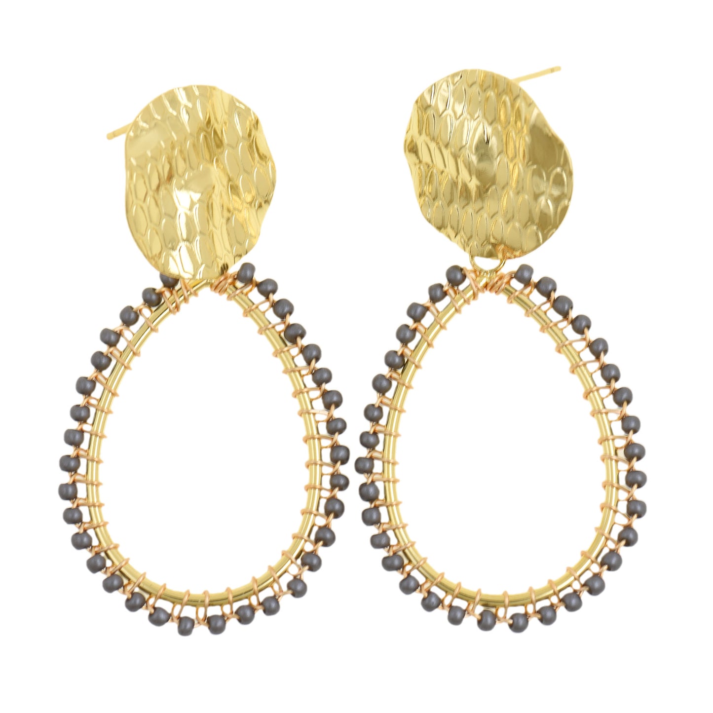 Exquisite Gold Serpent Stud Earrings 29.8x57.4mm