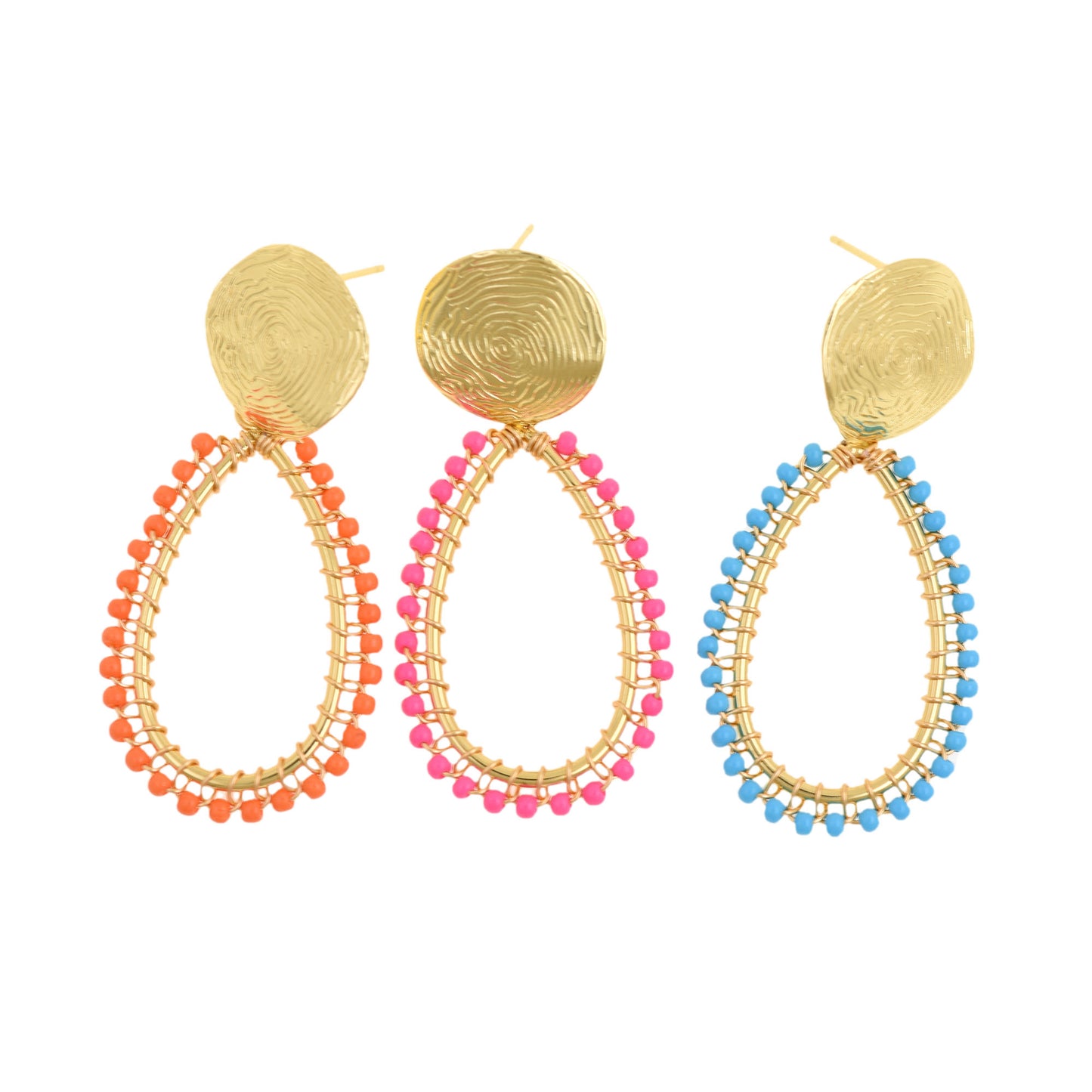 Sophisticated Gold Viper Stud Earrings 24.6x52.8mm