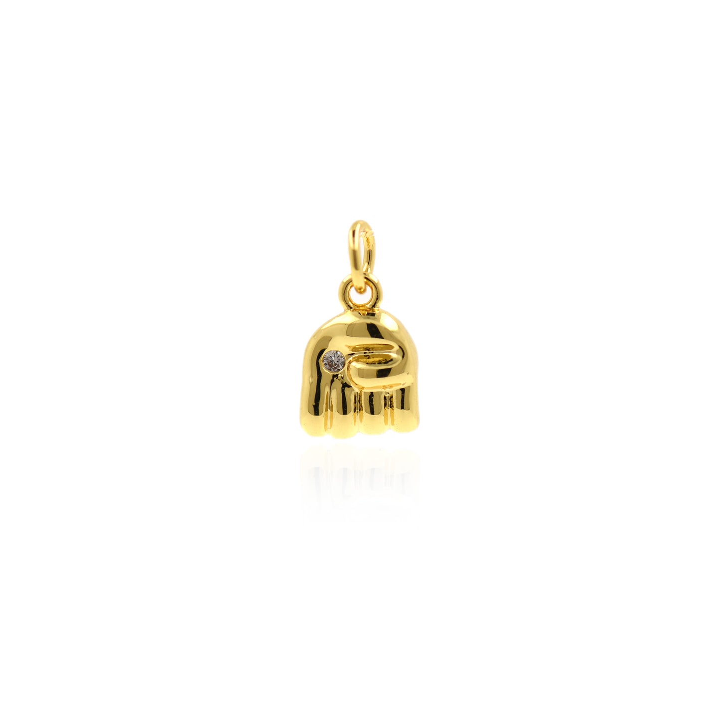 18K Gold Filled Power Fist Charm,Solidarity Fist Pendant 6x9mm