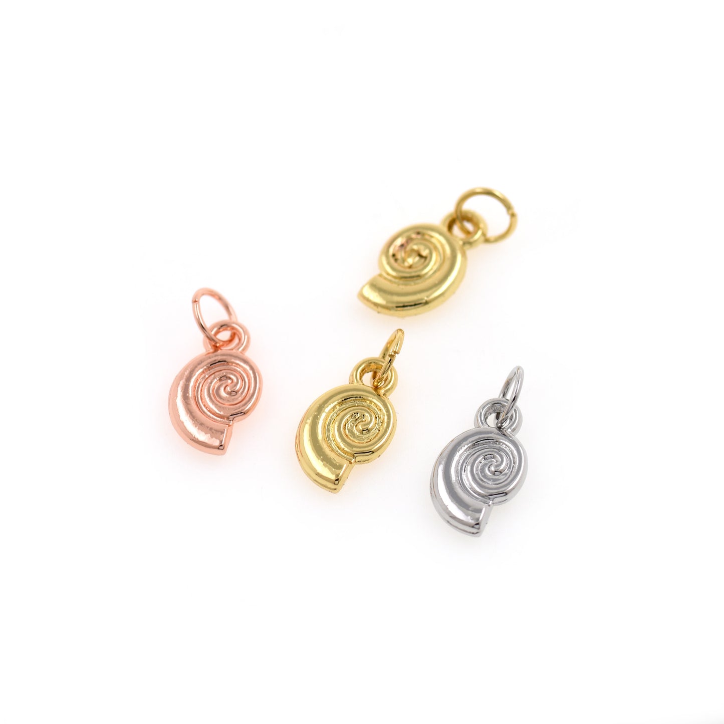 Snail Pendant, 18K Gold Filled Snail Necklace, Snail Shell Jewelry,7x12mm