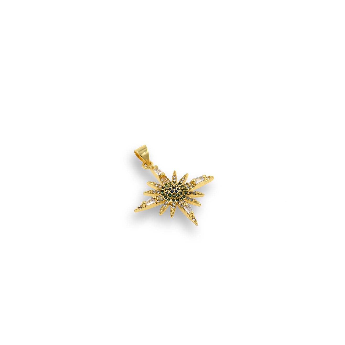Polaris Pendant, 18K Gold Filled Star Pendant 26x28mm