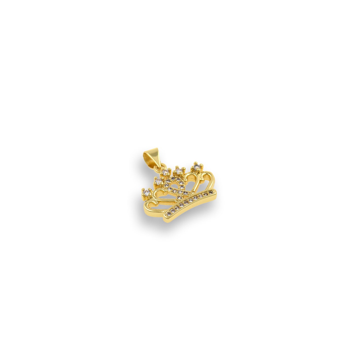 Dainty Gold Crown Charm,Queen Crown Necklace Pendant 18x15mm