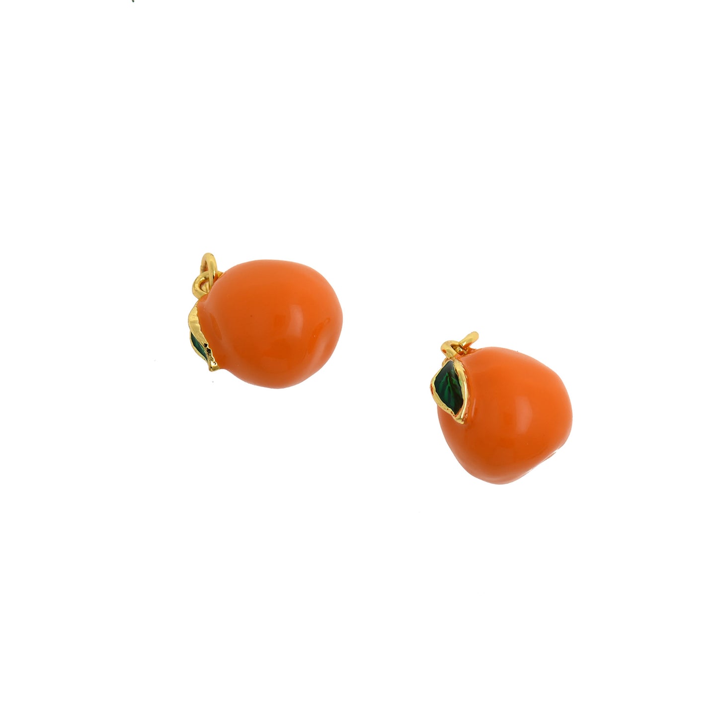 Enamel Orange Pendant 13.5x12.5mm