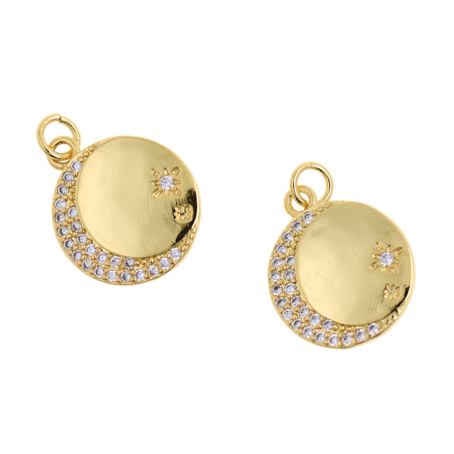 Moon & Star Necklace Pendant 16mm