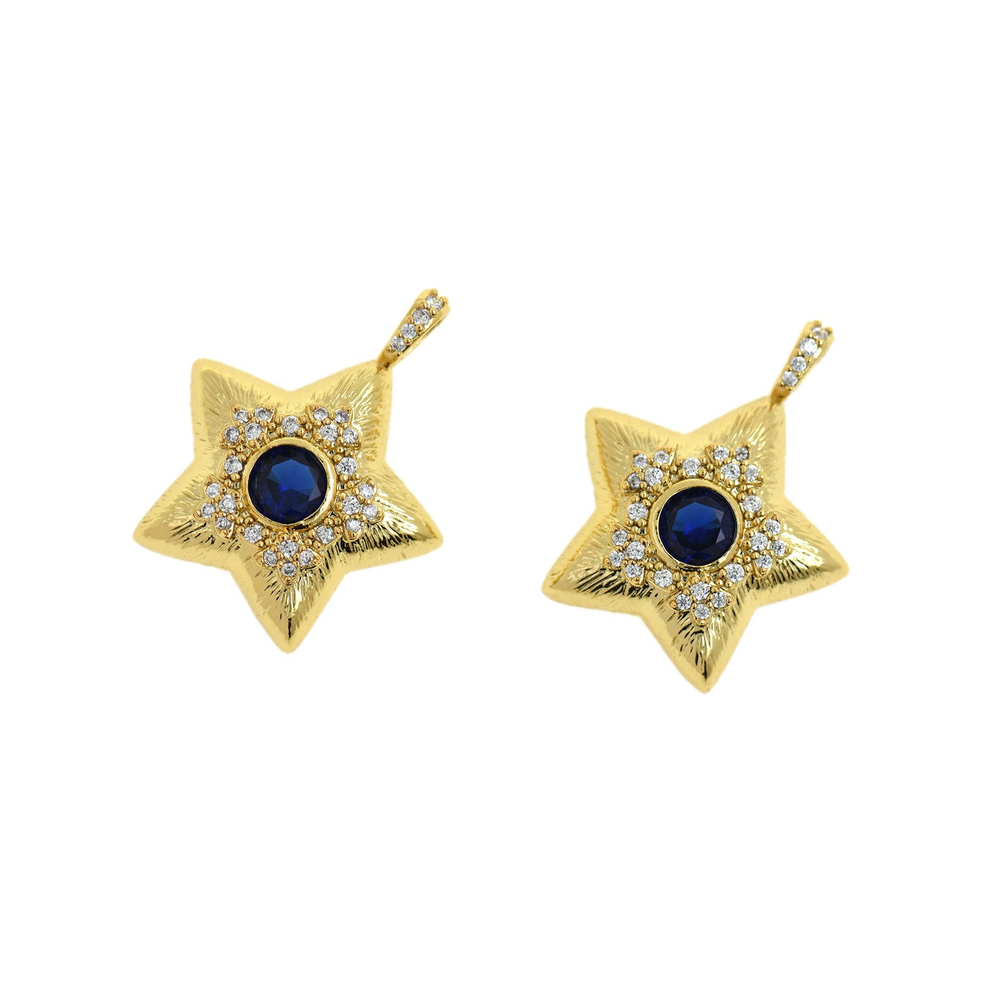 18K Filled Gold Star Pendant, Star Accessory 24x19mm