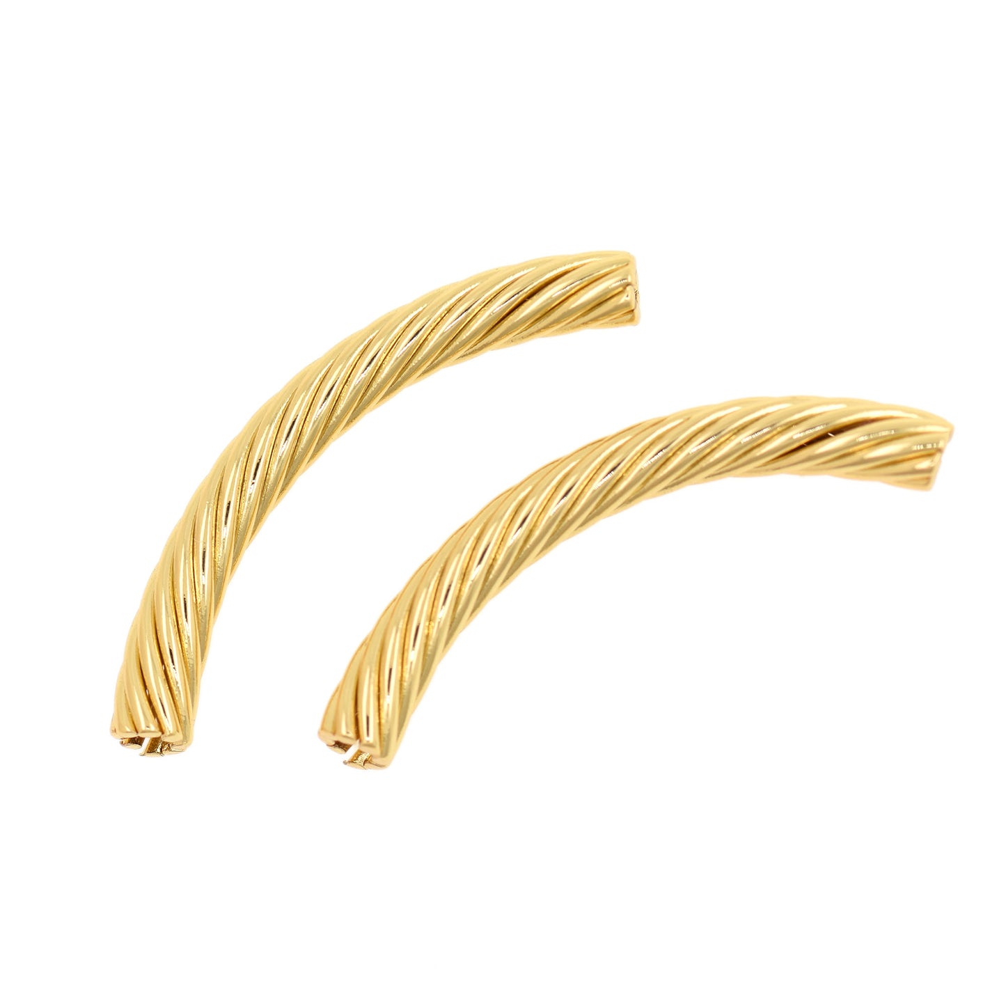 18K Filled Gold Cylindrical Tube Spacer Beads, Tube Beads 5x43mm