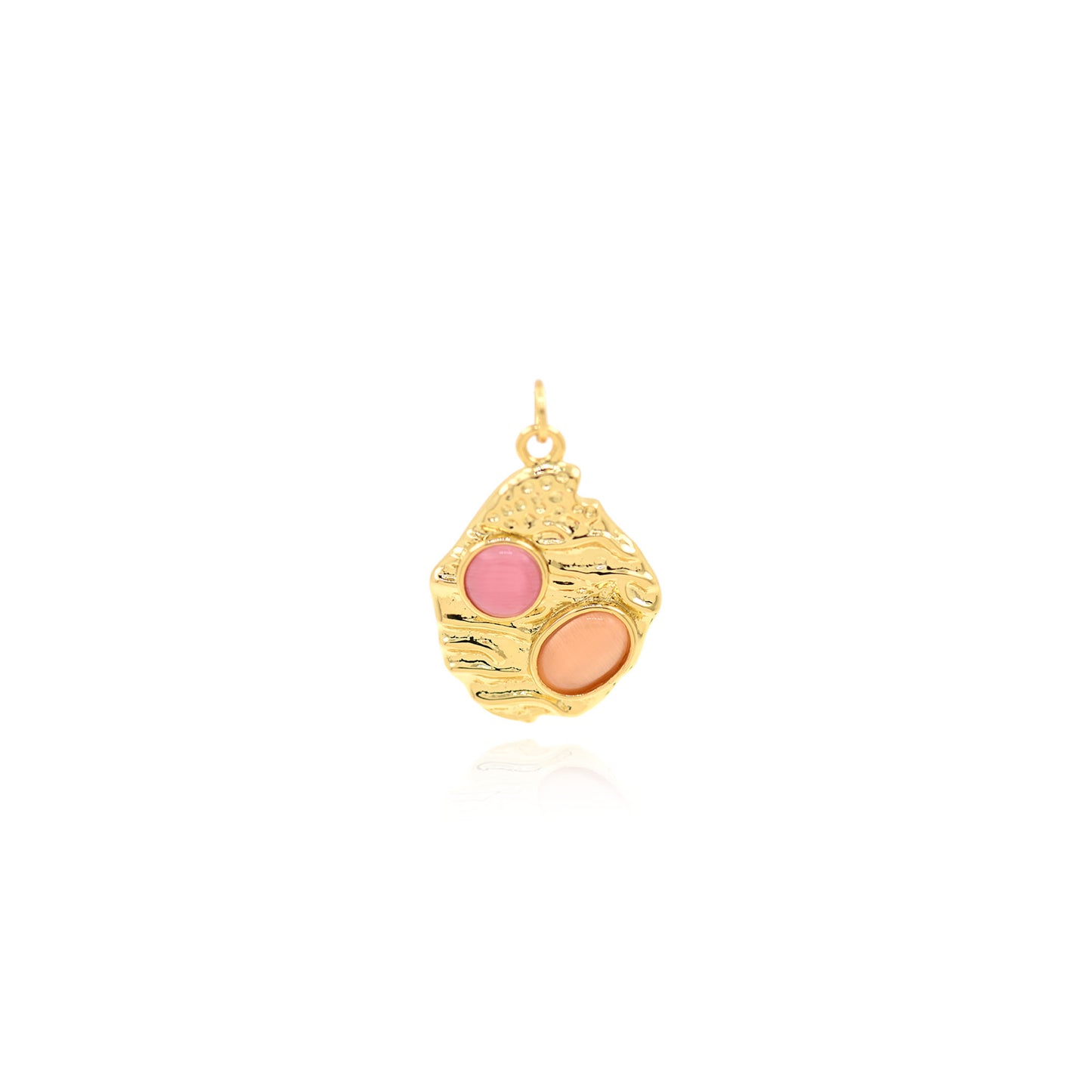 18K Gold Filled Zircon Pendant 25x18mm