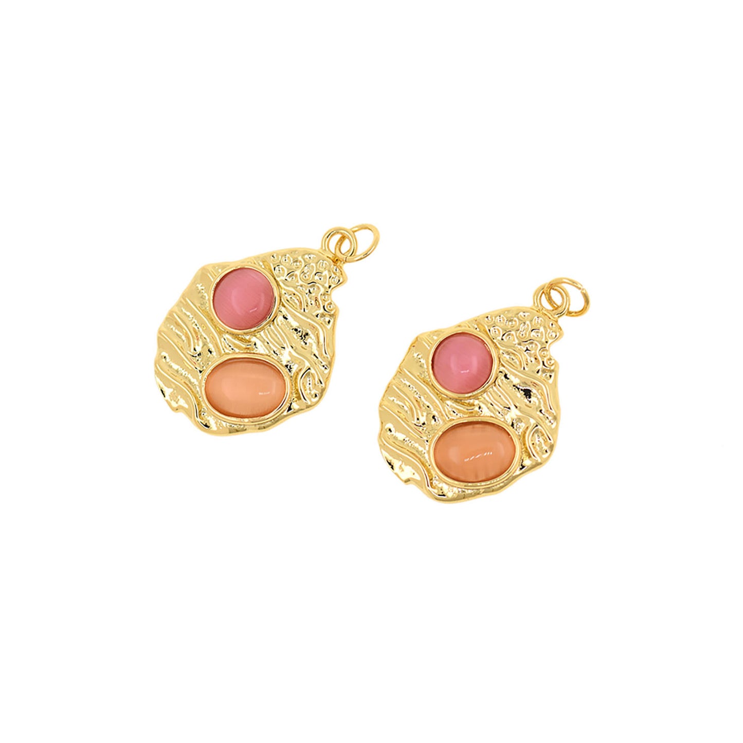 18K Gold Filled Zircon Pendant 25x18mm