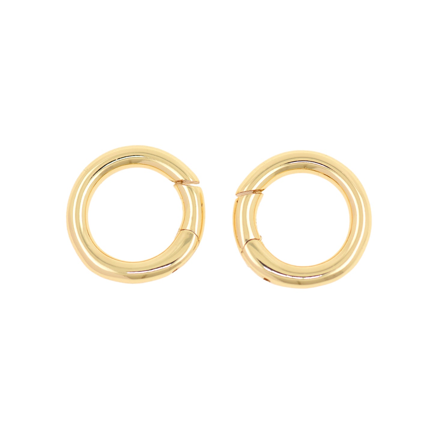 Brass Gold Plated Round Carabiner, Turnbuckle Round Lock 15mm