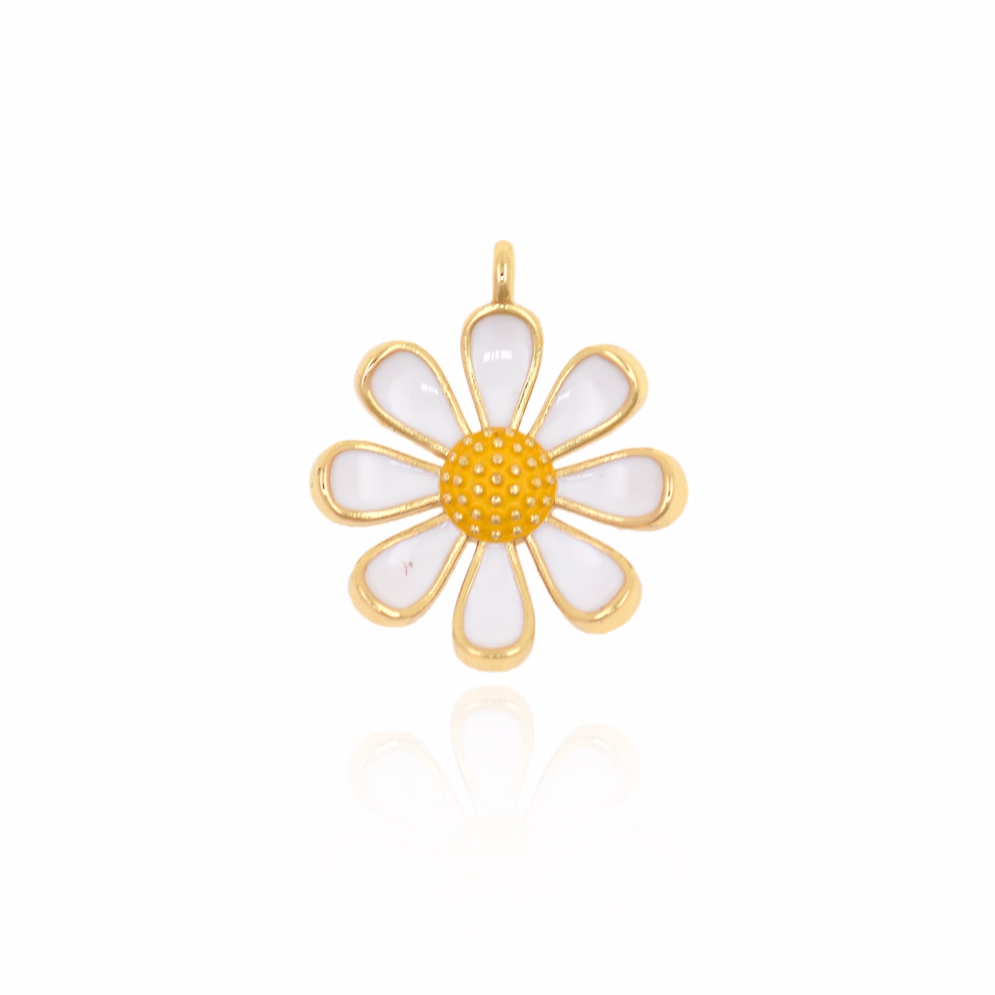 18K Gold Filled Little Daisy Pendant 20mm