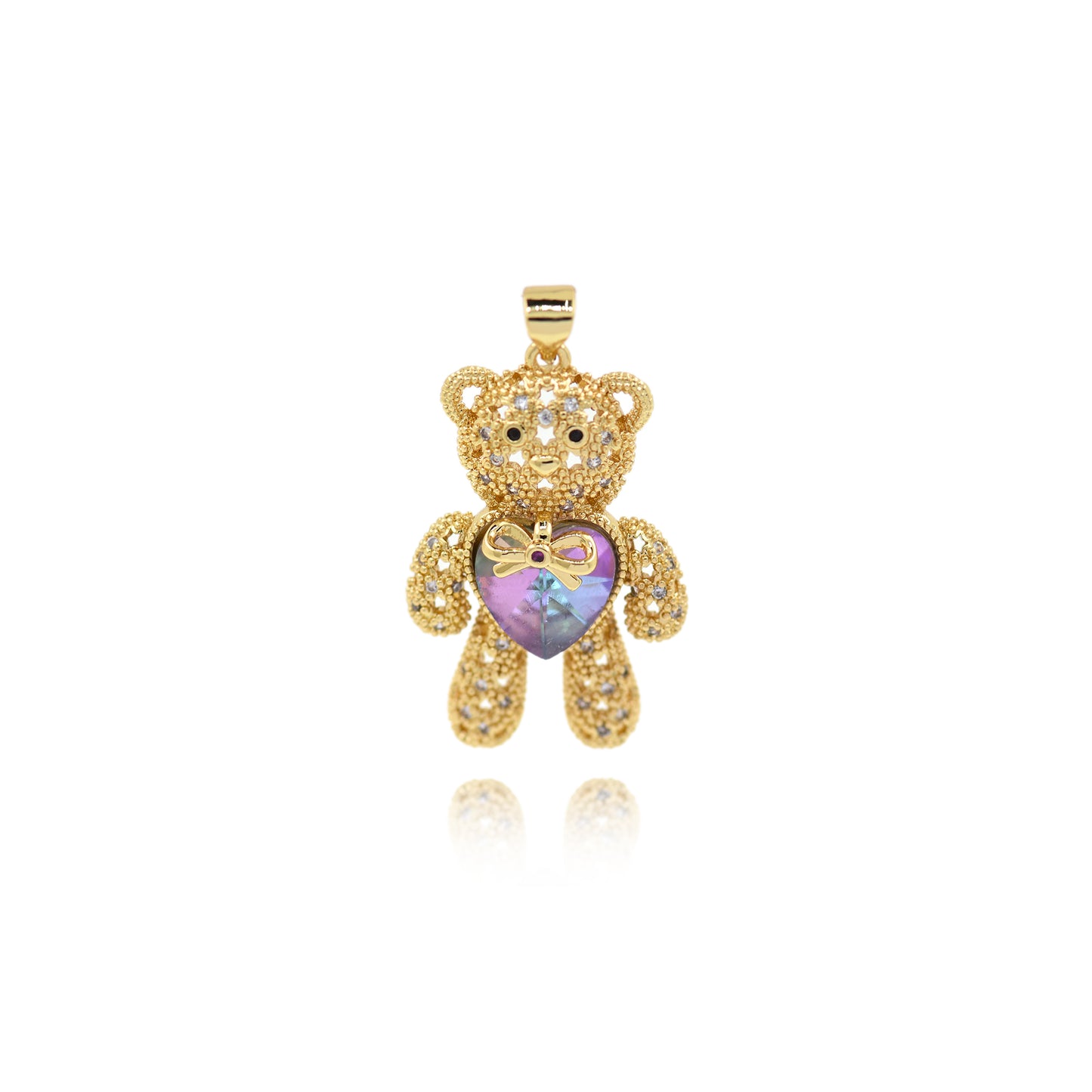 Zircon Bear Pendant 33x20mm
