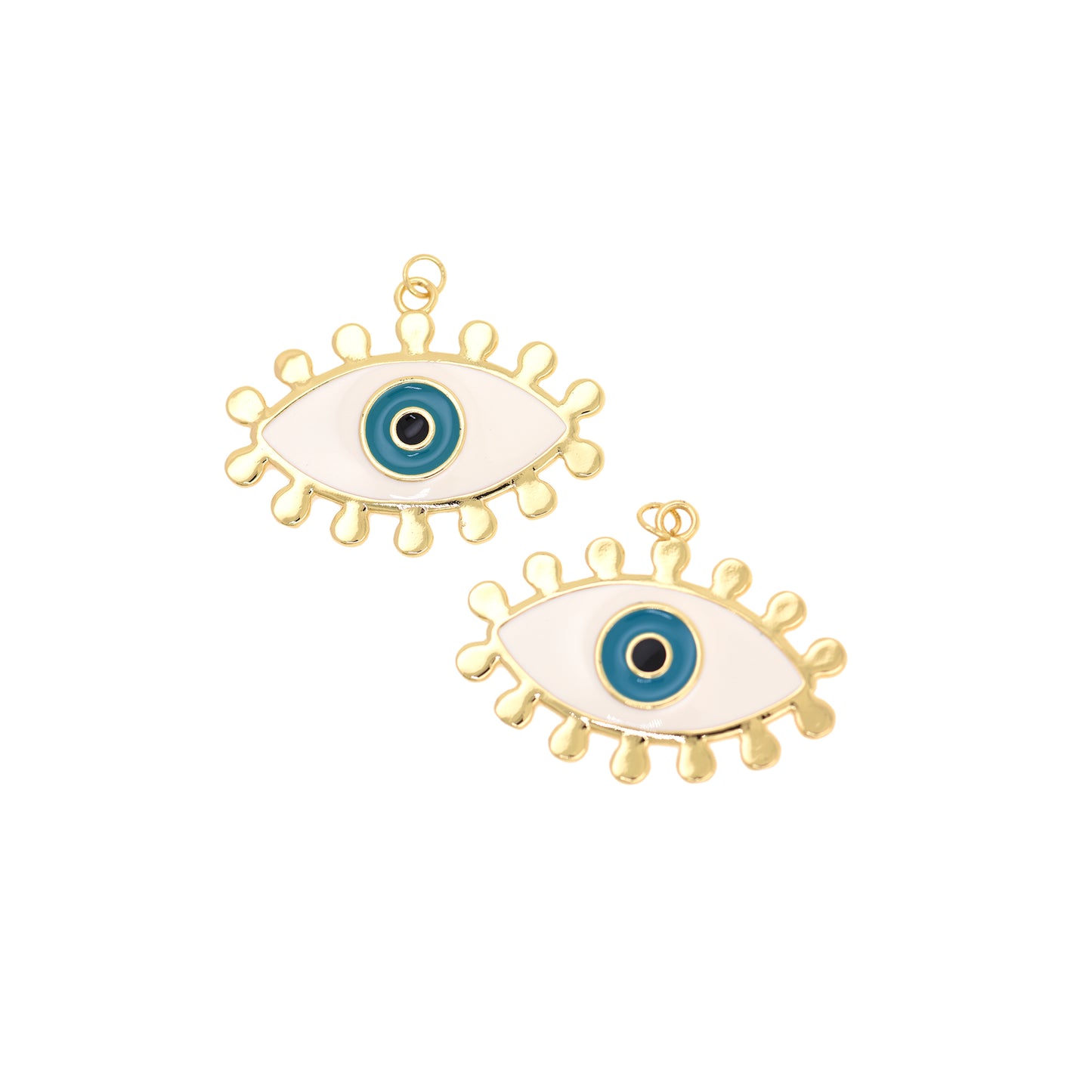 Enamel Evil Eye Pendant 40x31mm