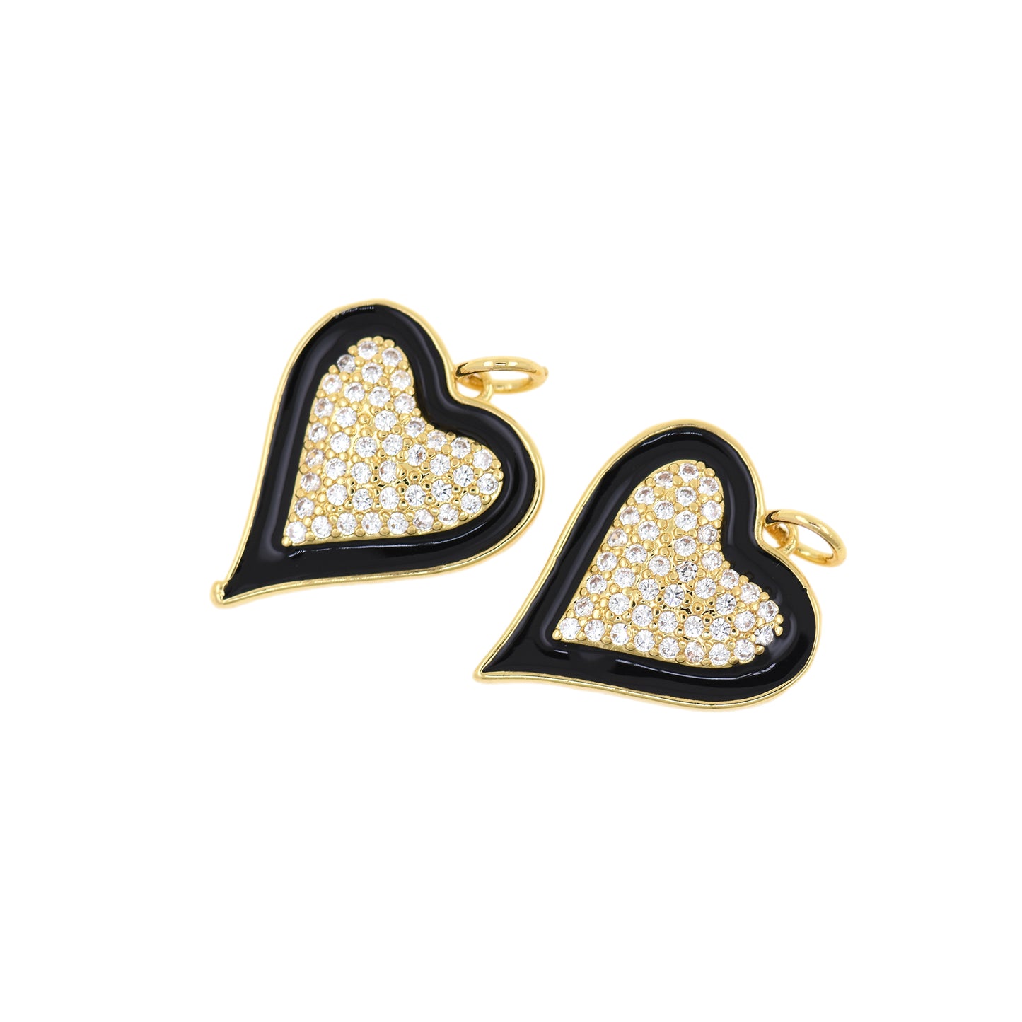 The Charm of Heart - Pave Heart Pendant 20x16mm