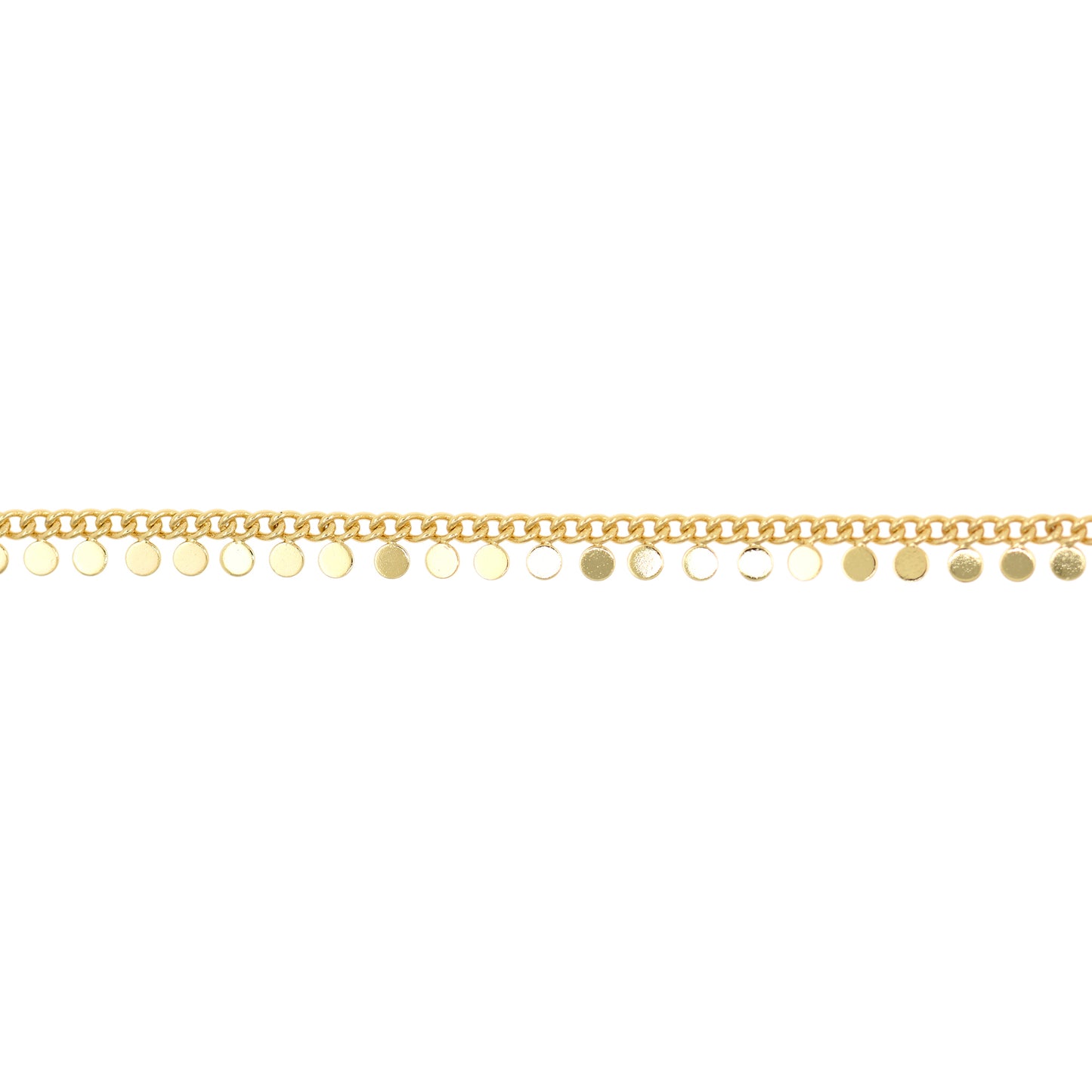 18k Gold Filled Sequin Disc Chain 5.5mm