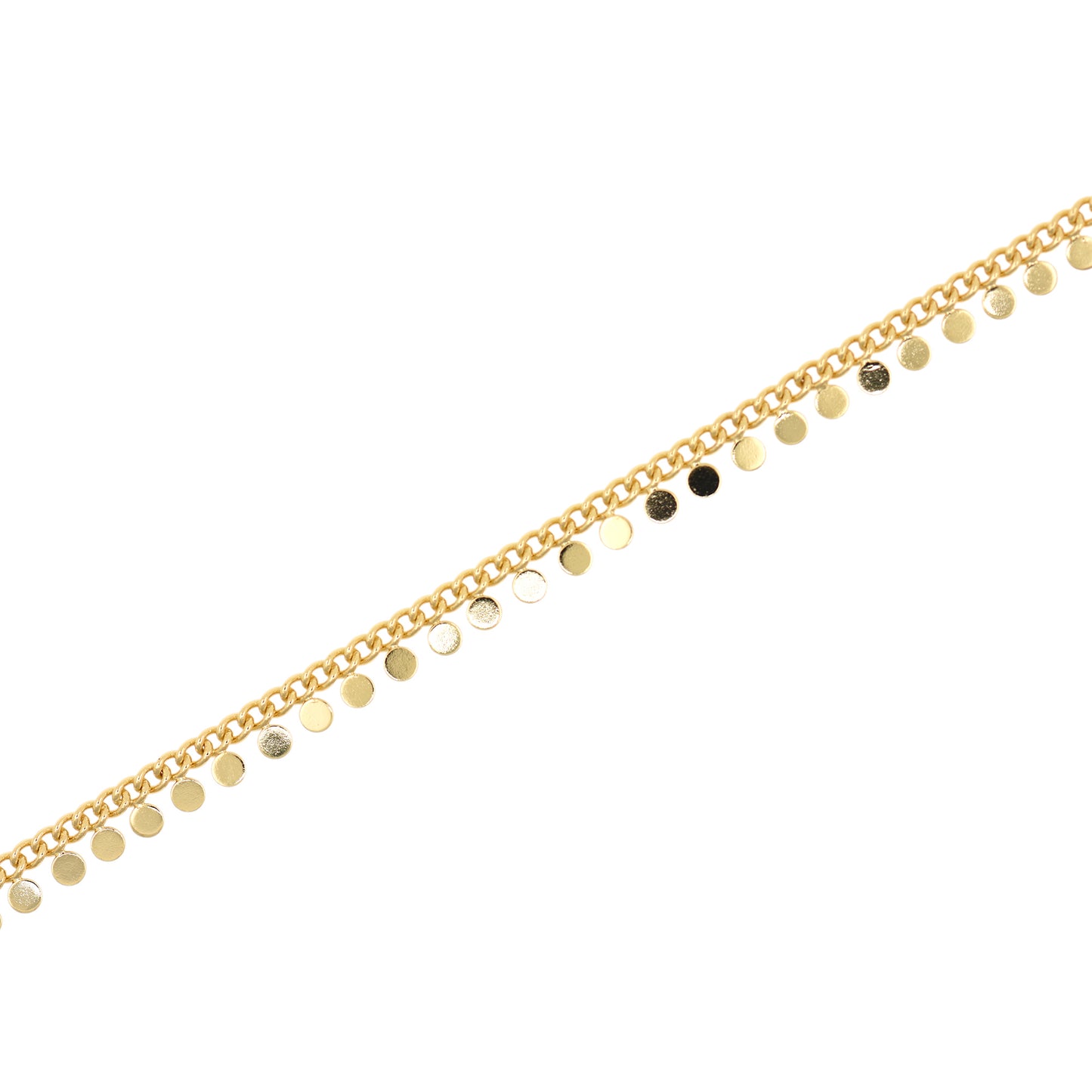 18k Gold Filled Sequin Disc Chain 5.5mm