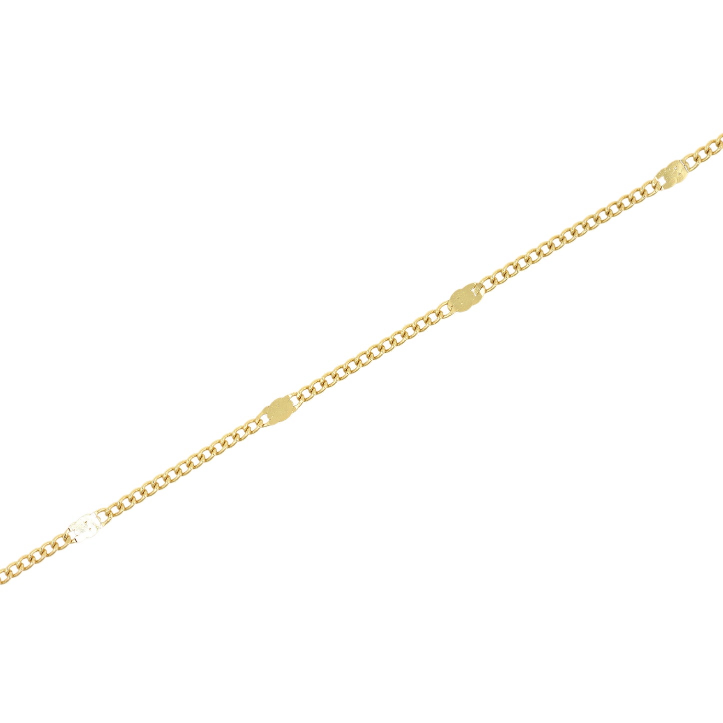 18K Filled Gold Inlaid Zircon Star Heart Chain 5x9mm