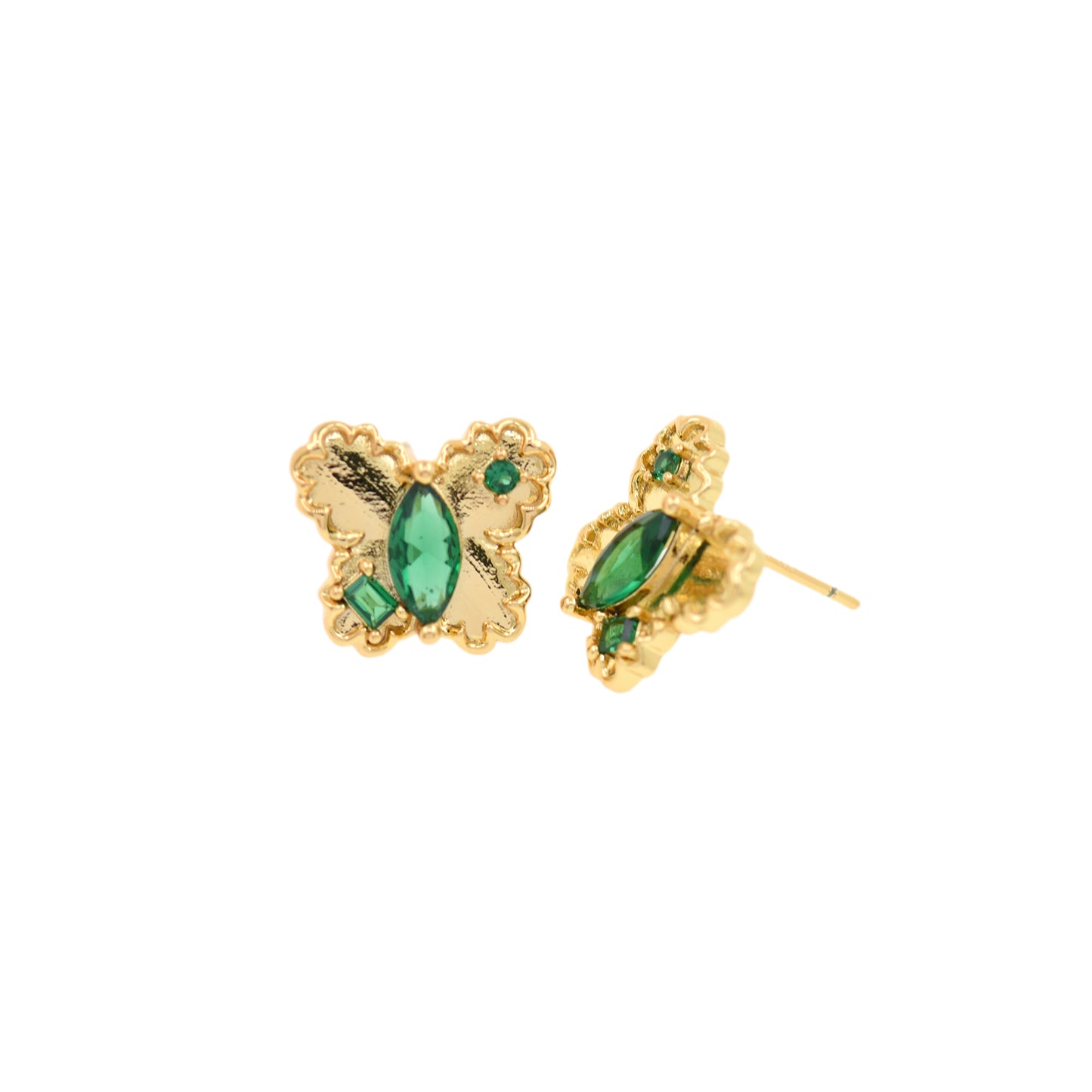 Cute Mouse Cartoon Earrings,18k Gold Filled Butterfly Earrings 15x13mm