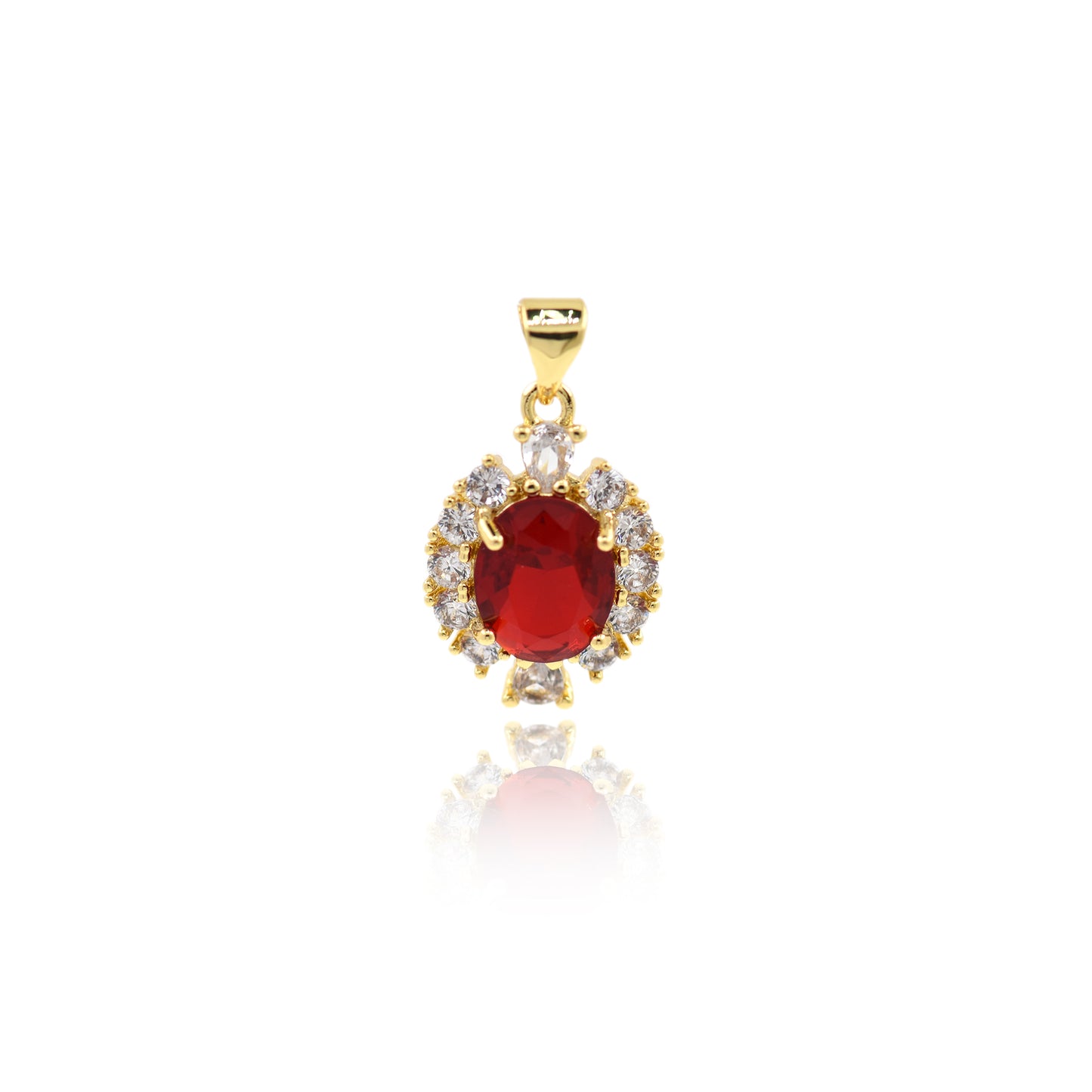 Oval Shape Birthstone Pendant 19x14mm