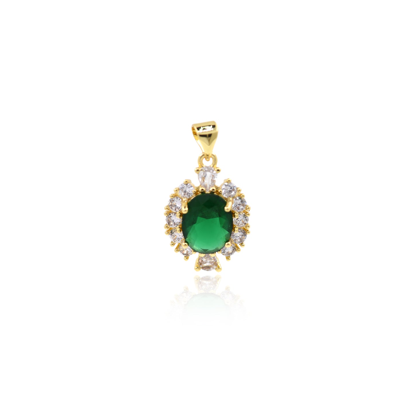Oval Shape Birthstone Pendant 19x14mm