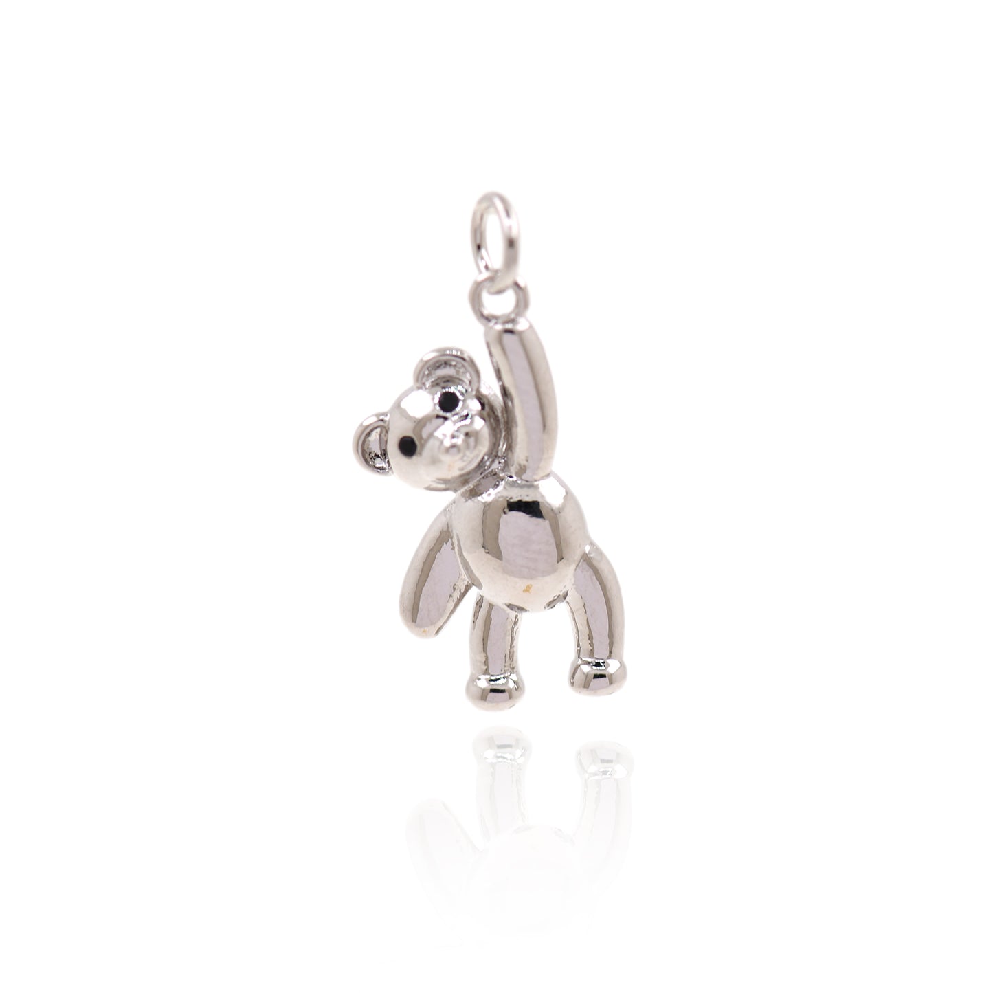 18K Gold Plated Bear Pendant, Animal Bear Charm 22x18mm