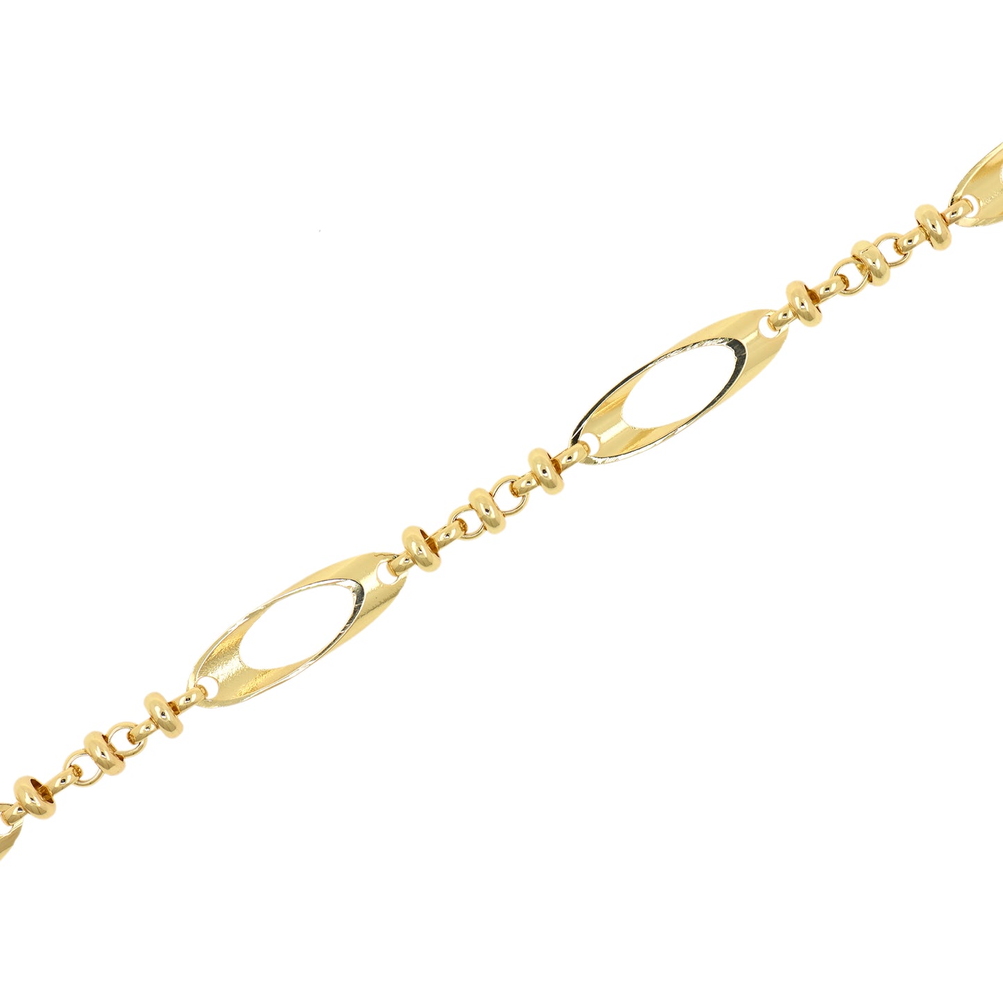 18K Gold Filled Paper Clip Chain,Oval Chain,Texture Chain Necklace 8mm