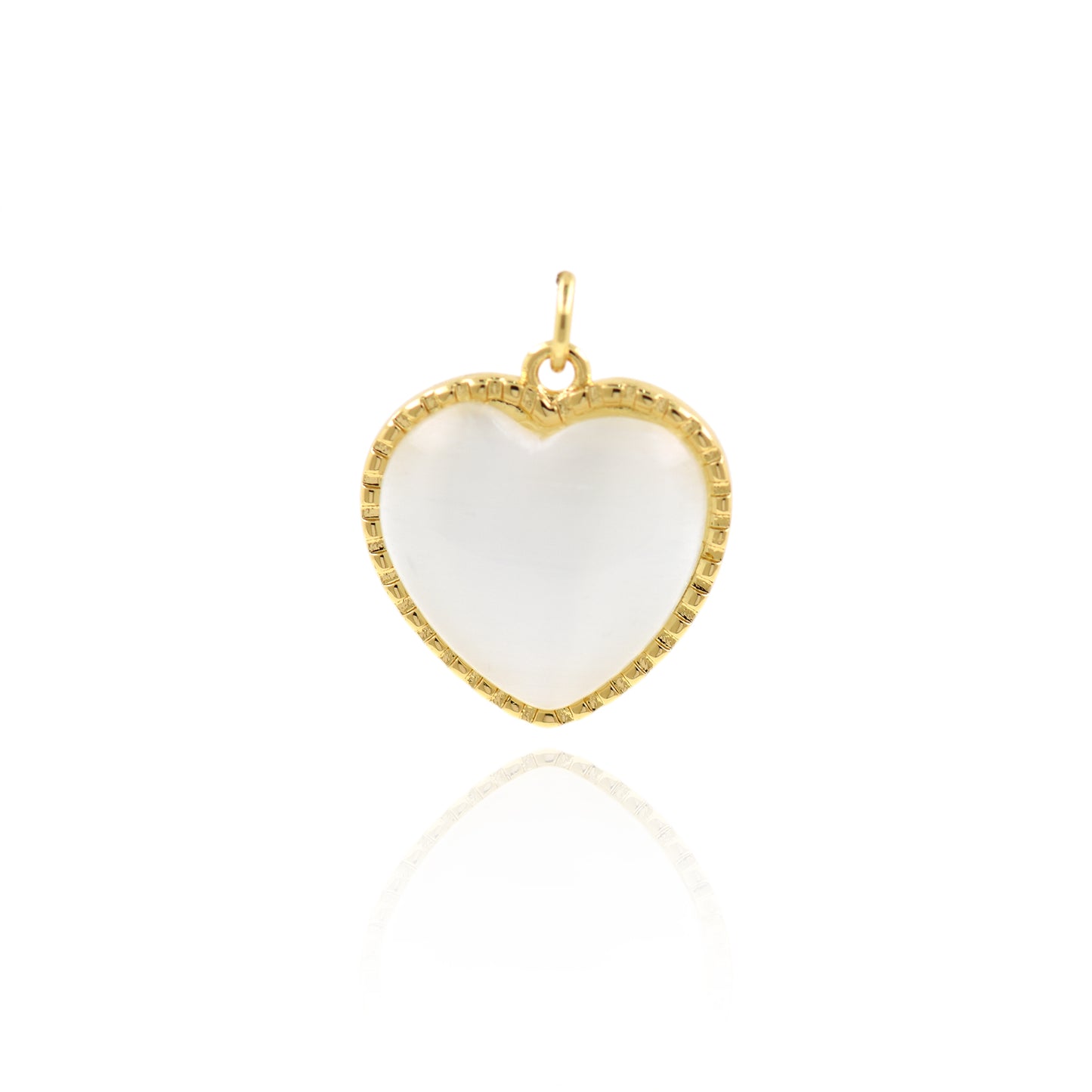 Mini Enamel Heart Tag Pendant 16x18mm